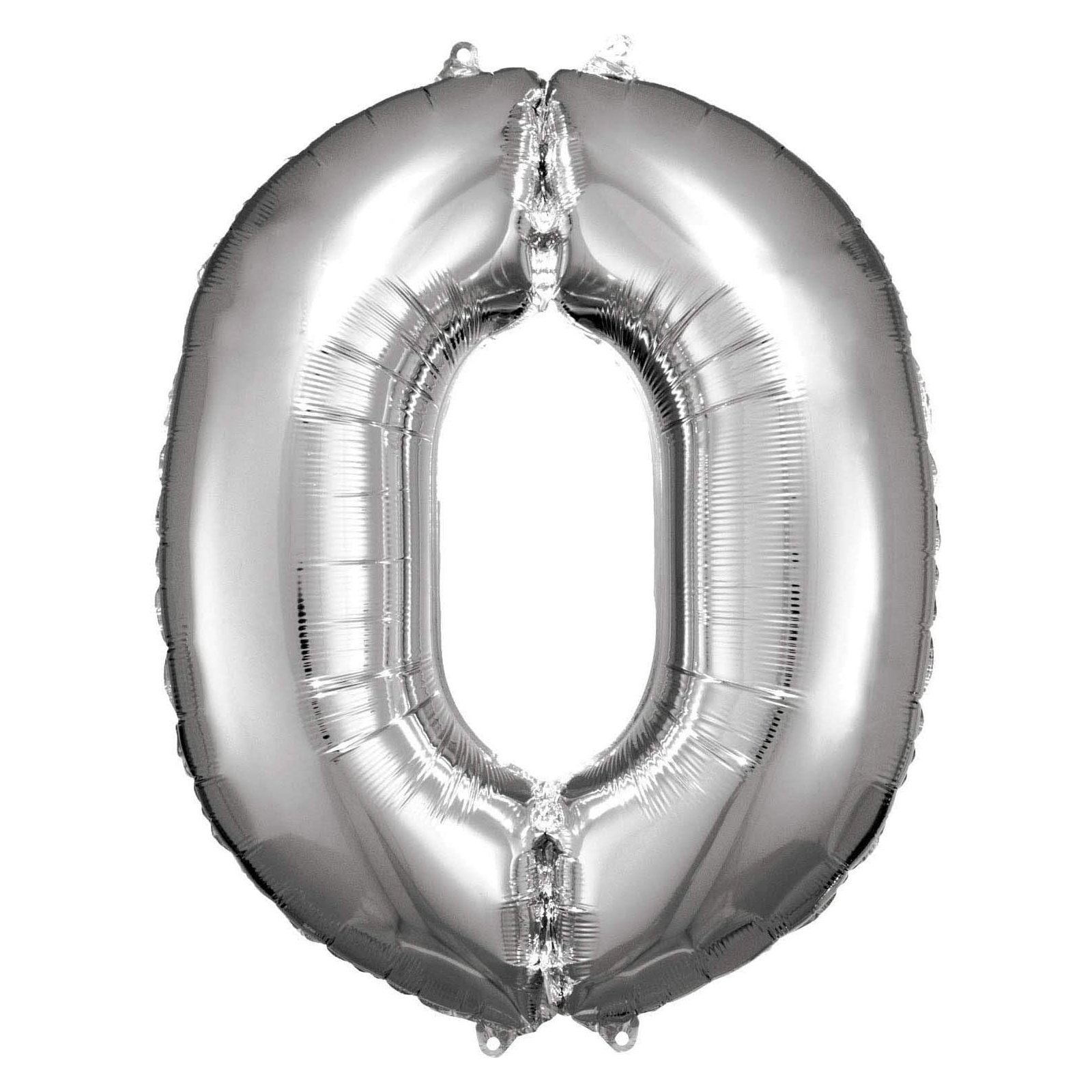 Amscan - Folienballon Silber Zahl 0 (5)
