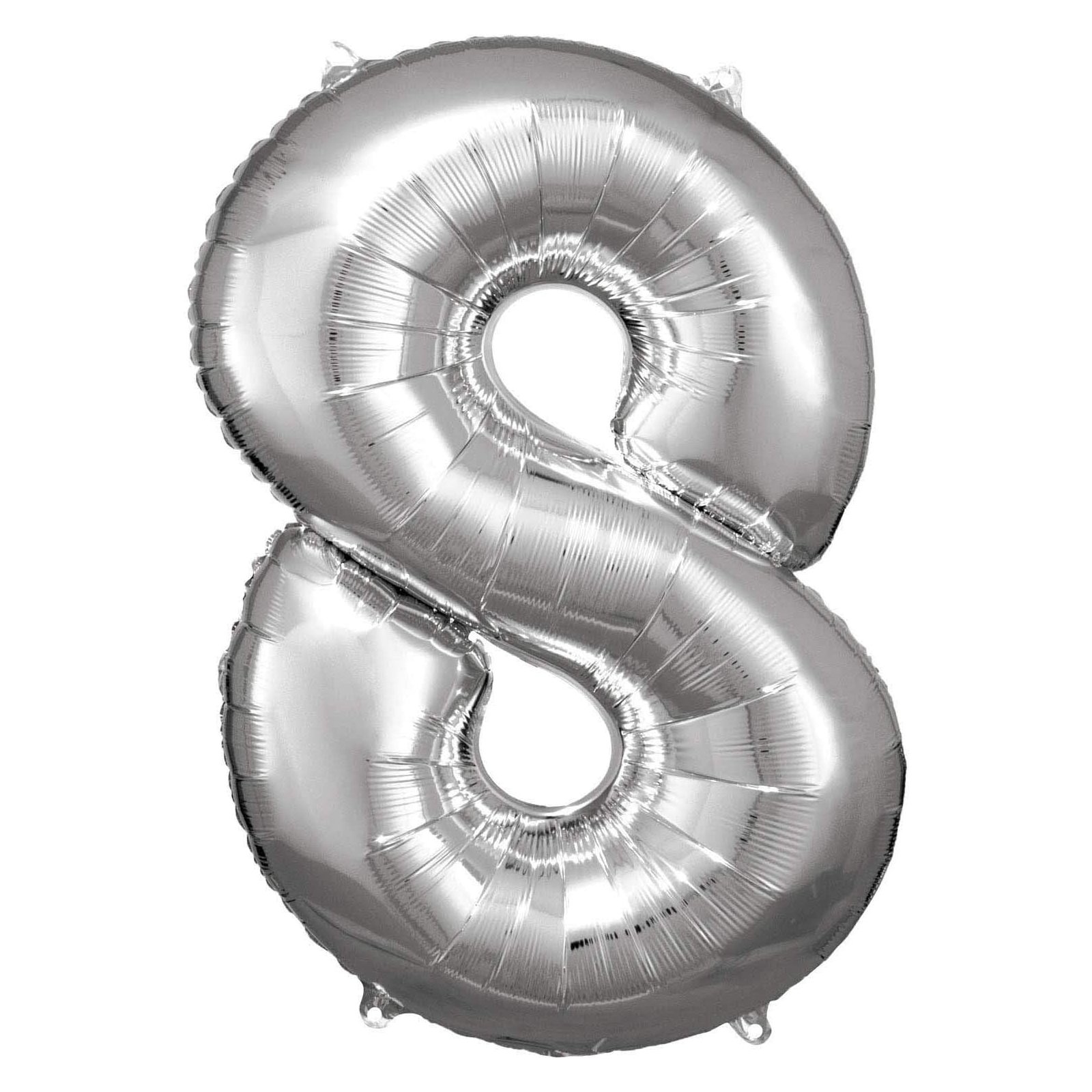 Amscan - Folienballon Silber Zahl 8 (5)