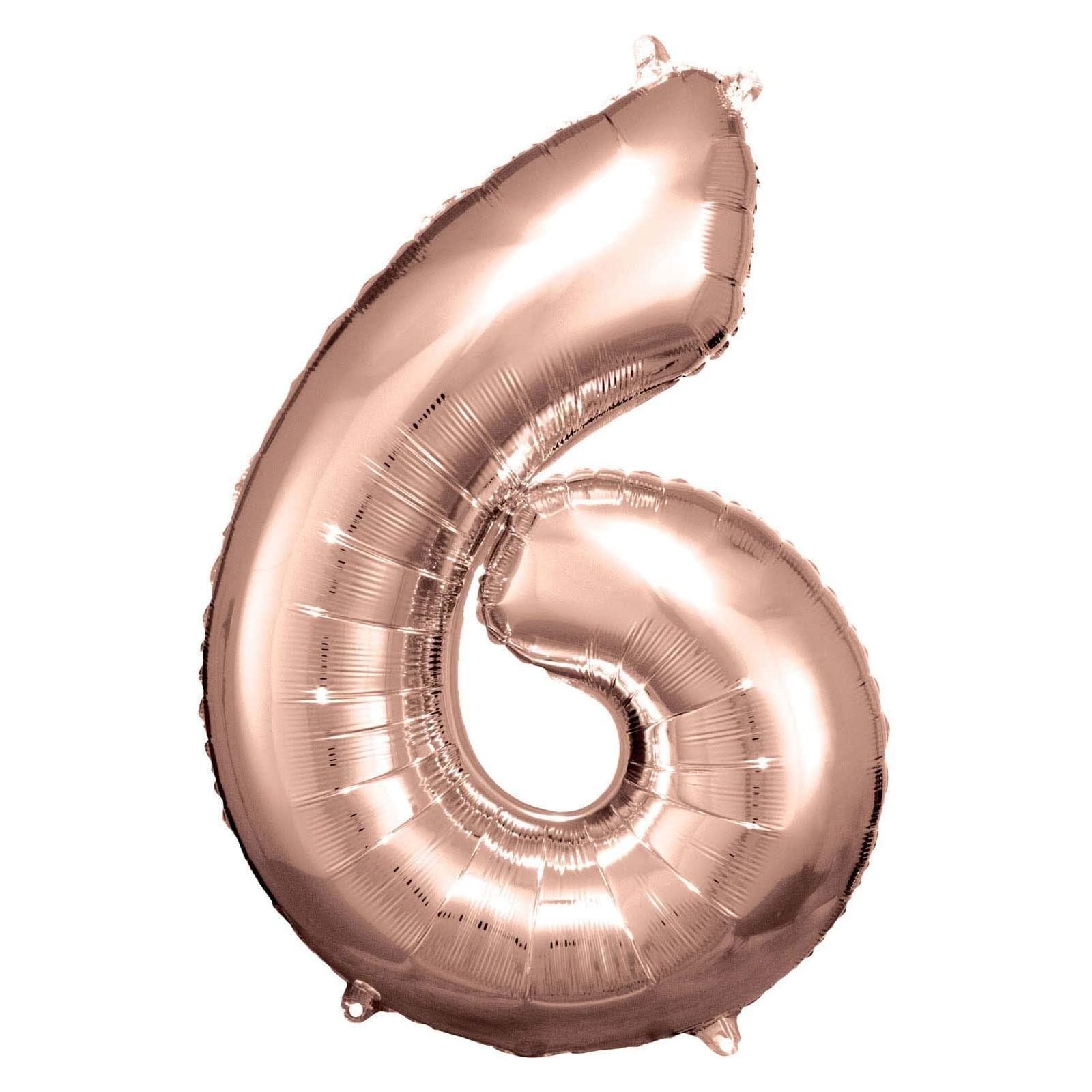 Amscan - Folienballon Rose Gold Zahl 6 (5)