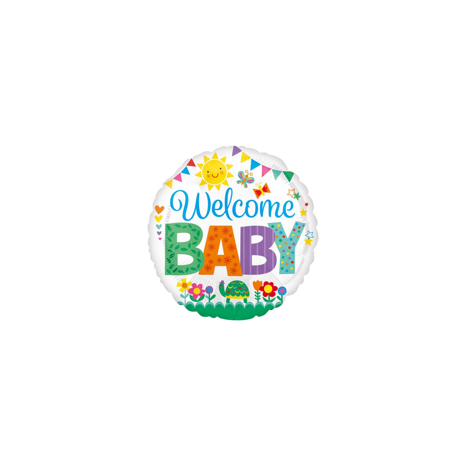 Amscan - Folienballon 'Welcome Baby - Wimpelkette' (A)