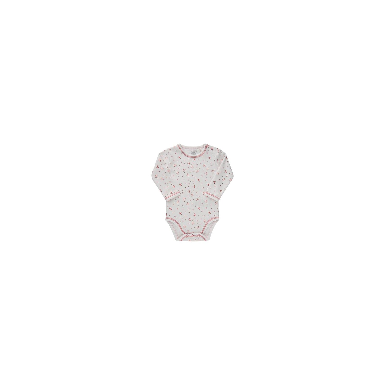 Fixoni - Langarm Body aus Bio-Baumwolle, Rose/Geblümt, Gr.: 56