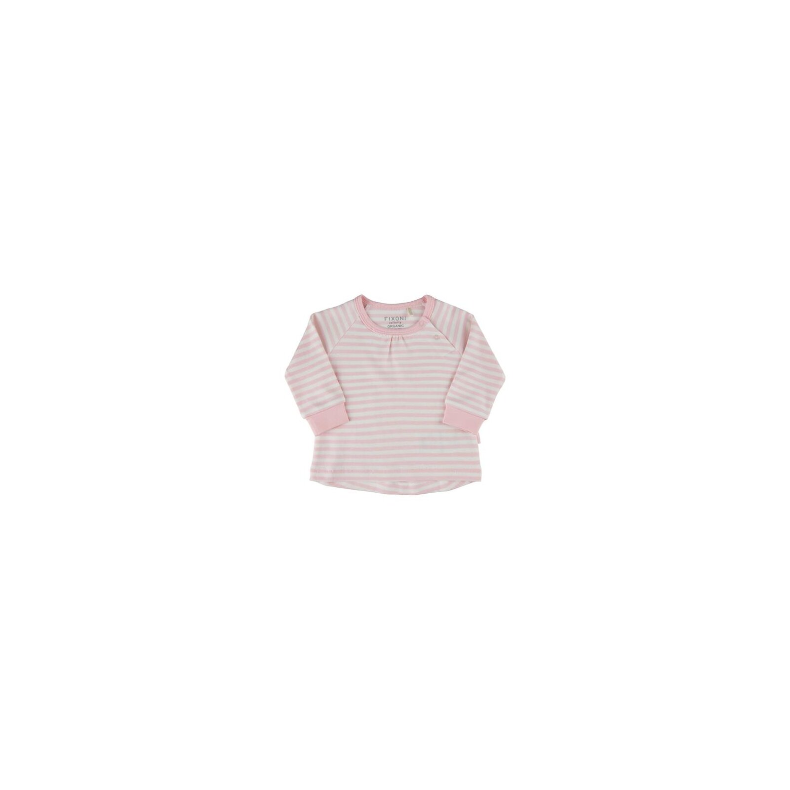 Fixoni - Langarm-Shirt aus Bio-Baumwolle, Rose/Gestreift, Gr.: 86