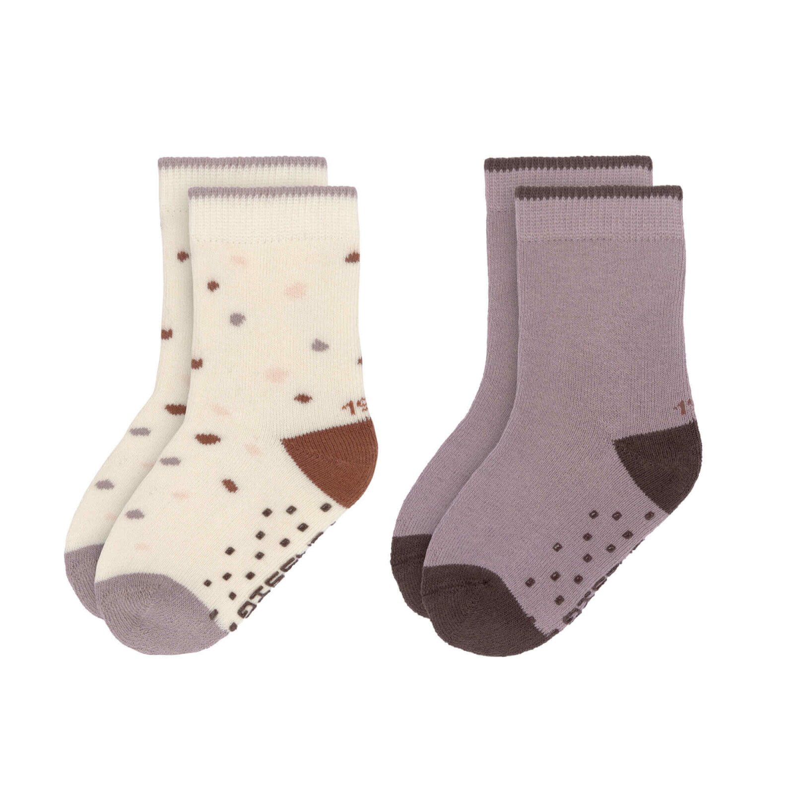 Lässig - Kinder Antirutsch-Socken (2er-Pack) - Anti-Slip Socks, Tiny Farmer Lilac Gr. 27-30 (A)