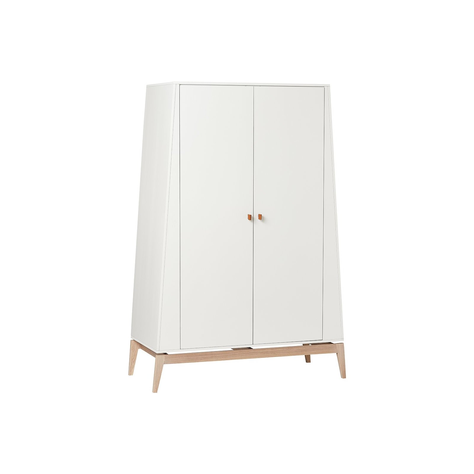 Leander - LUNAâ„¢ KLEIDERSCHRANK, GROSS, WEISS/EICHE