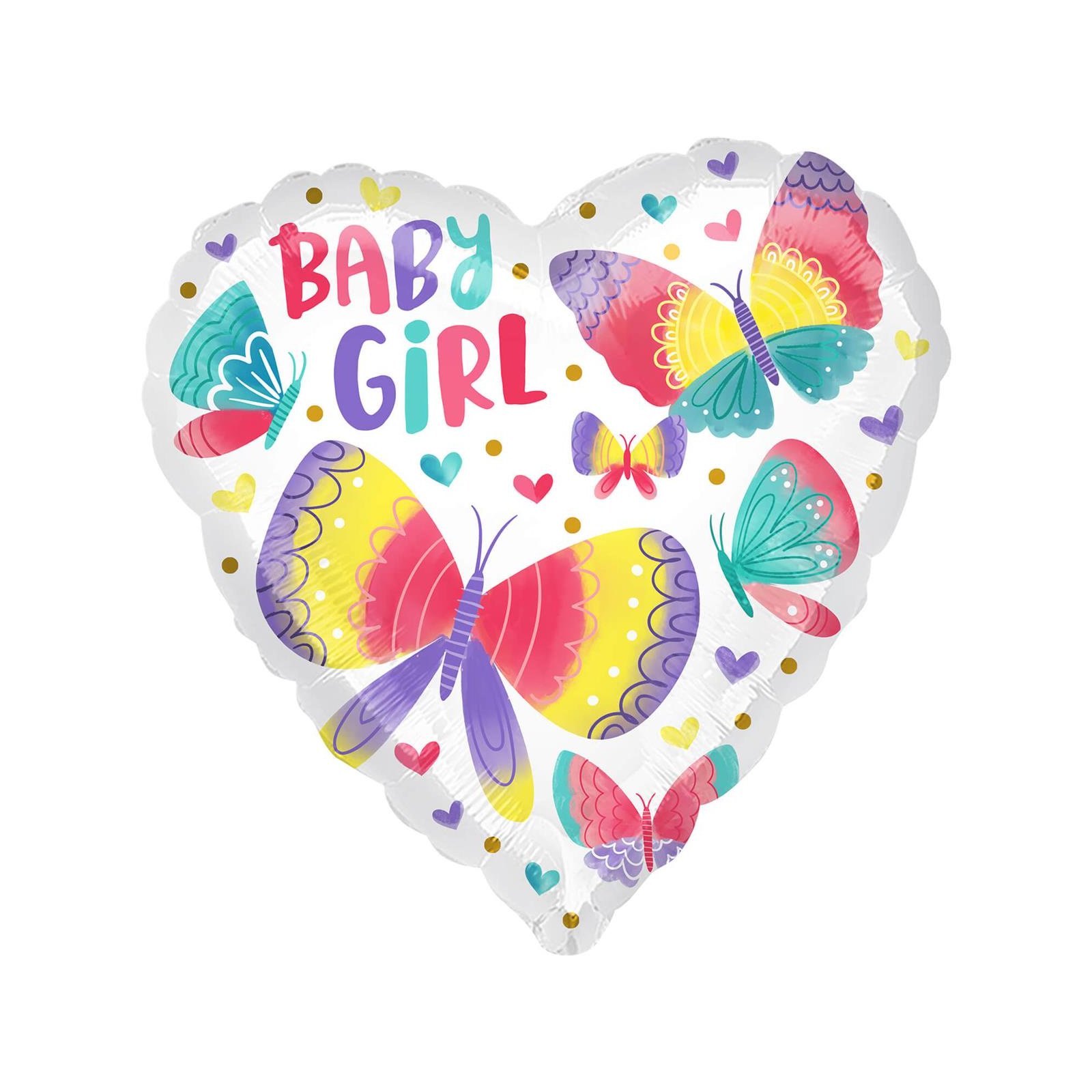 Amscan - Folienballon 'Baby Girl Watercolor Butterflies' (5)