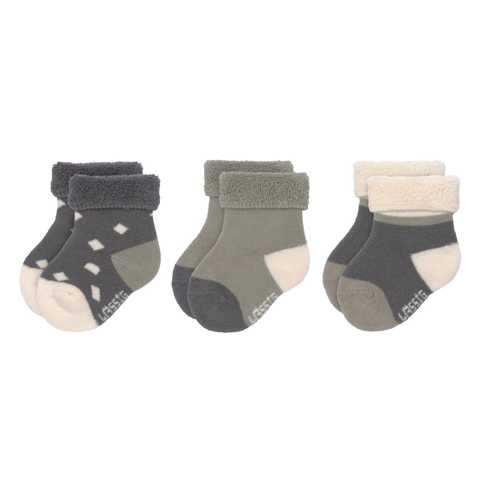 Lässig - Babysocken - GOTS ANTHRACITE/OLIVE Gr. 12-14 (2)