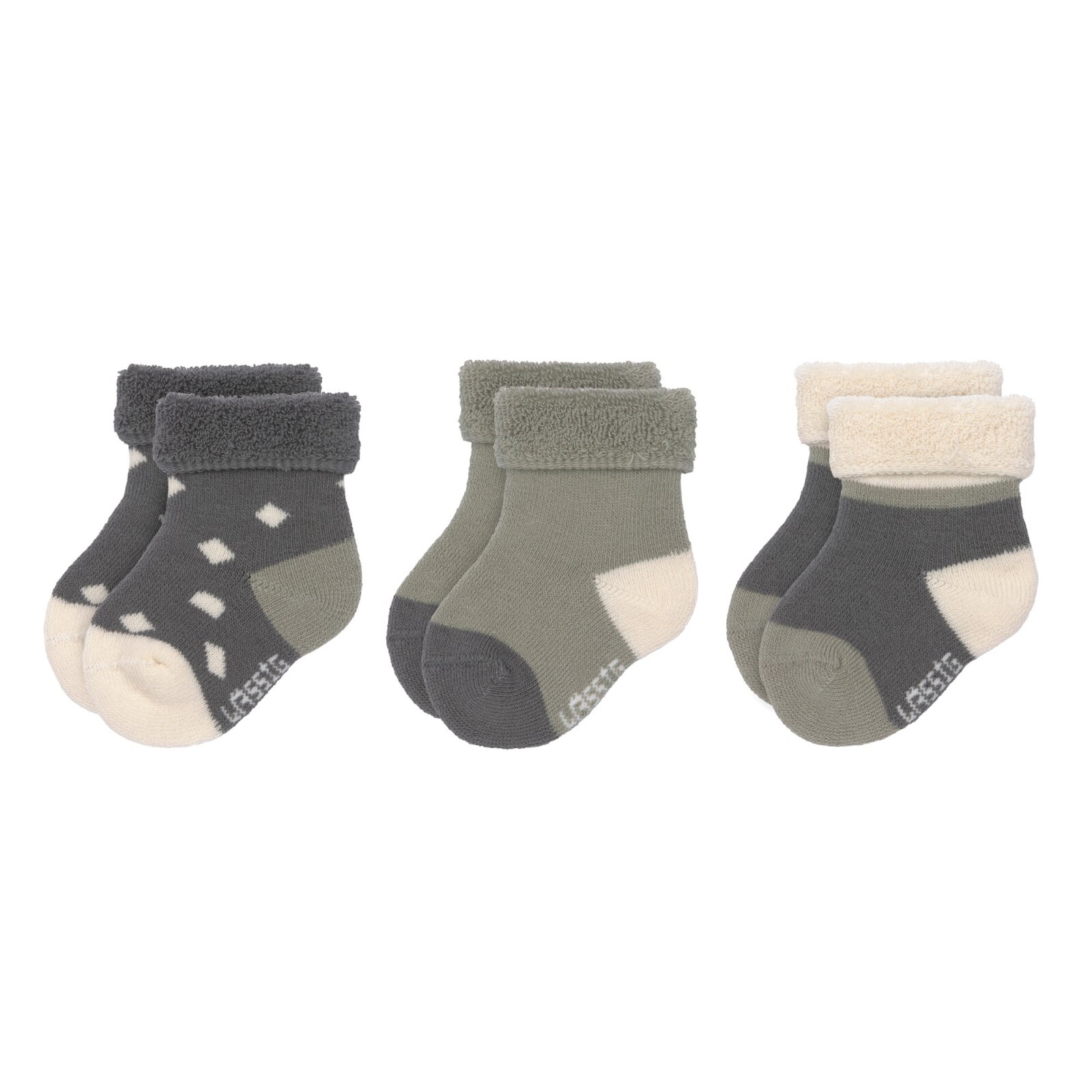 Lässig - Babysocken - GOTS ANTHRACITE/OLIVE Gr. 15-18 (A)