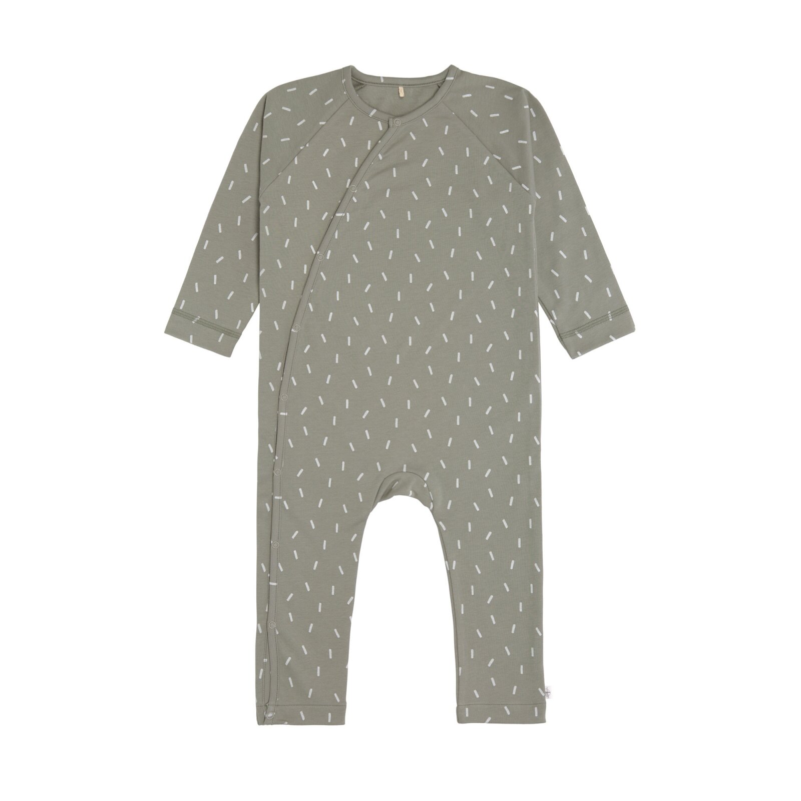 Lässig - Baby Schlafanzug GOTS - Pyjama Cozy Colors, Speckles olive Gr. 74-80 (A)