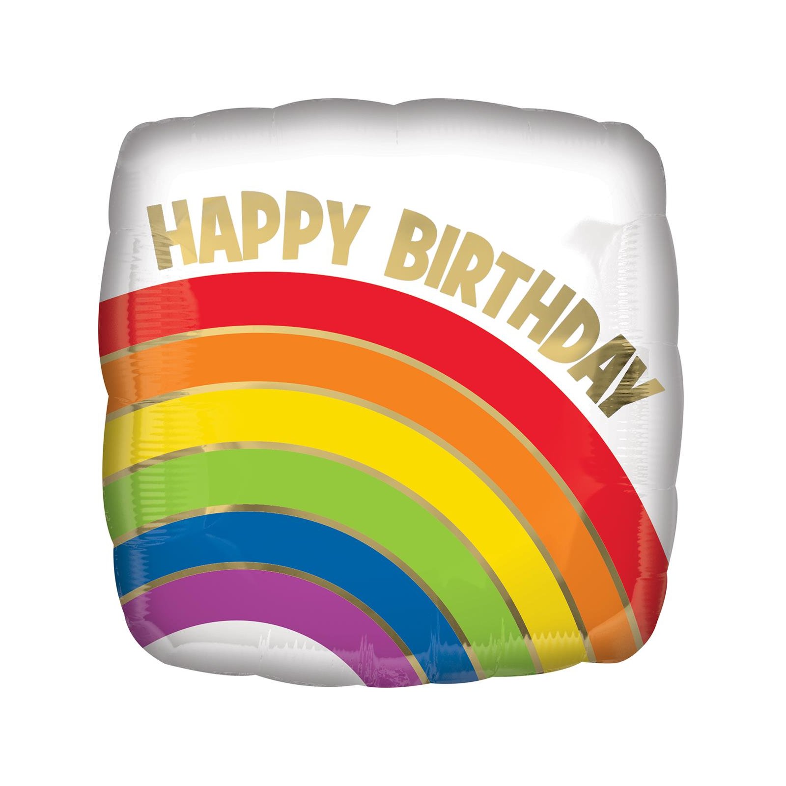Amscan - Folienballon Birthday Gold Regenbogen (5)