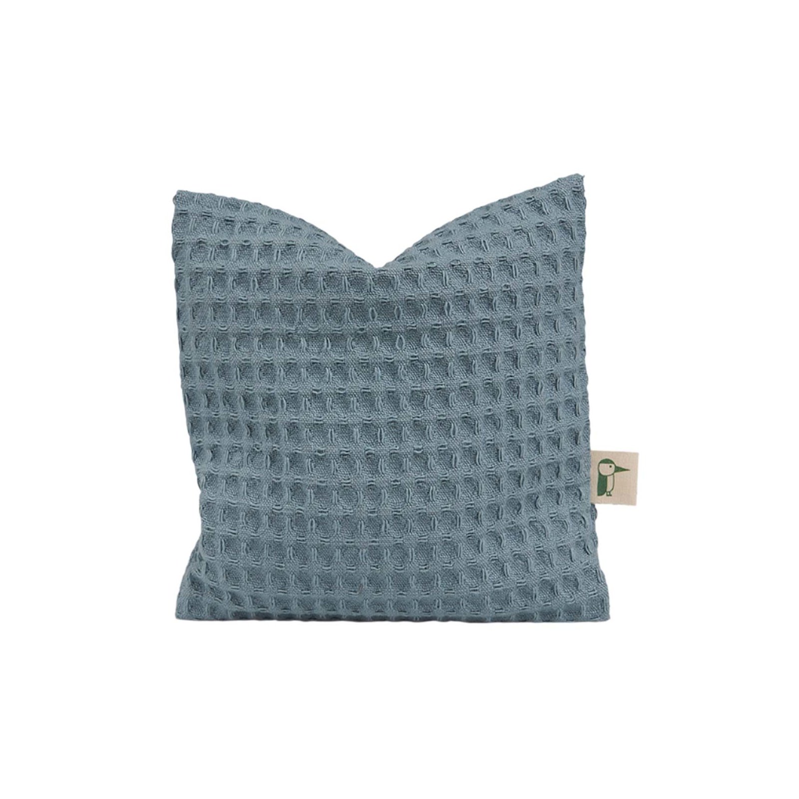 Grünspecht - Rapssamen-Kissen, Waffelpique, petrol (3)
