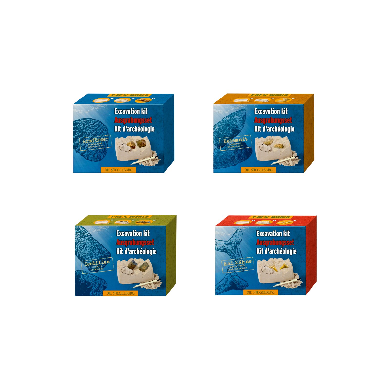 Die Spiegelburg - Mini-Ausgrabungsset Fossilien - T-Rex World, sort. (16)