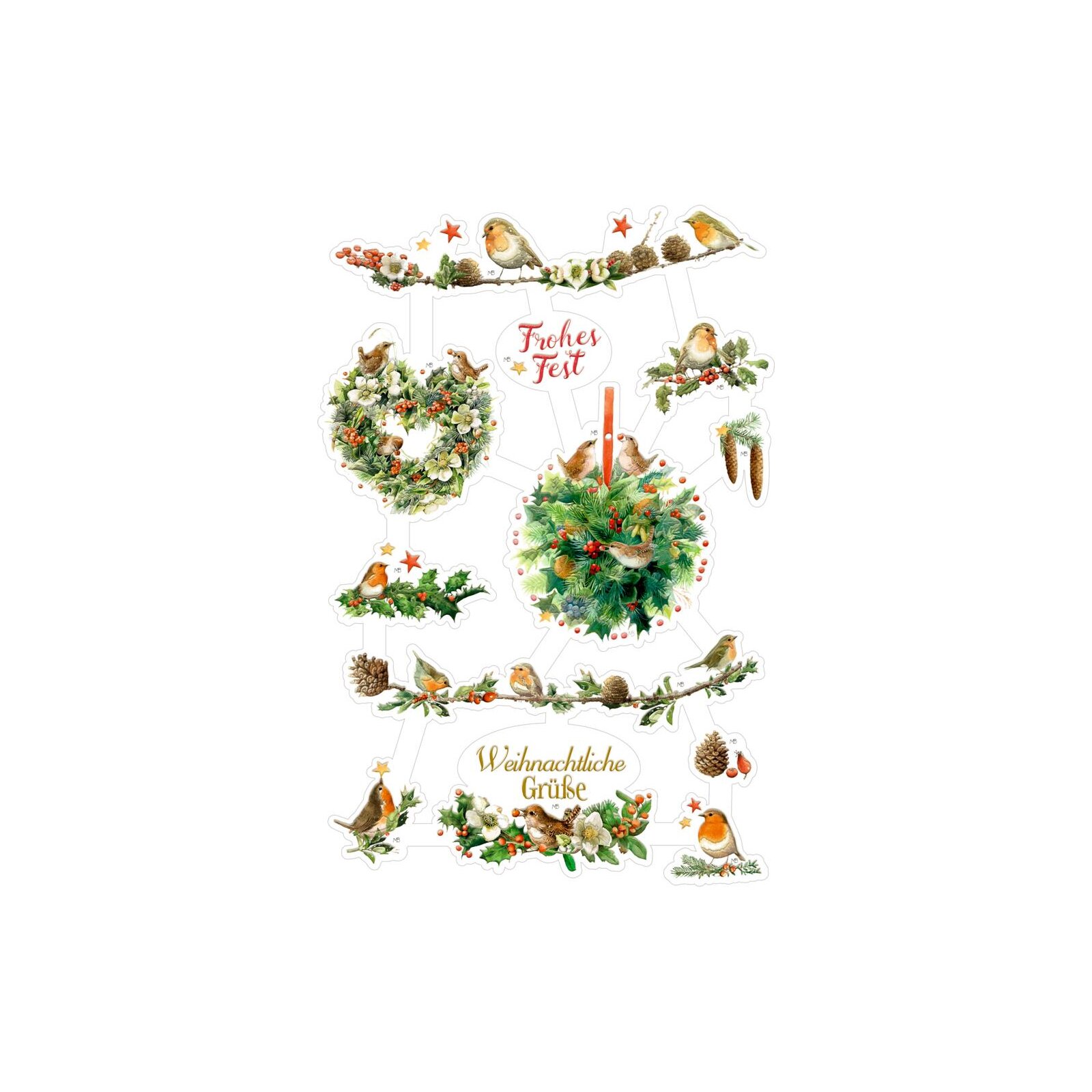 Coppenrath - Zauberhafte Weihnachten - Glanzbilder/Oblaten Winterwelt, sort. (24) (S)