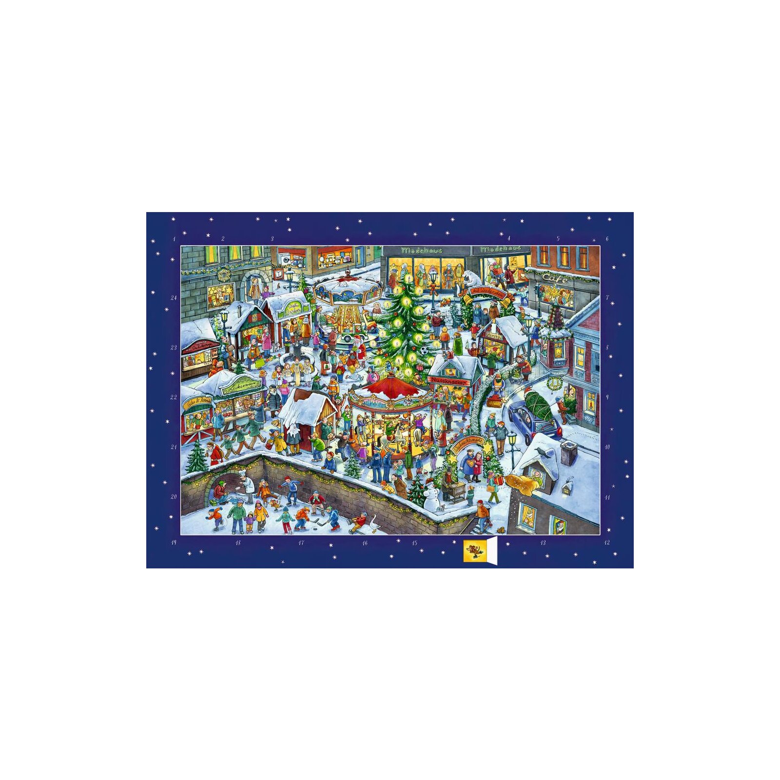 Coppenrath - Wand-Adventskalender - Wimmeliger Weihnachtsmarkt (S)