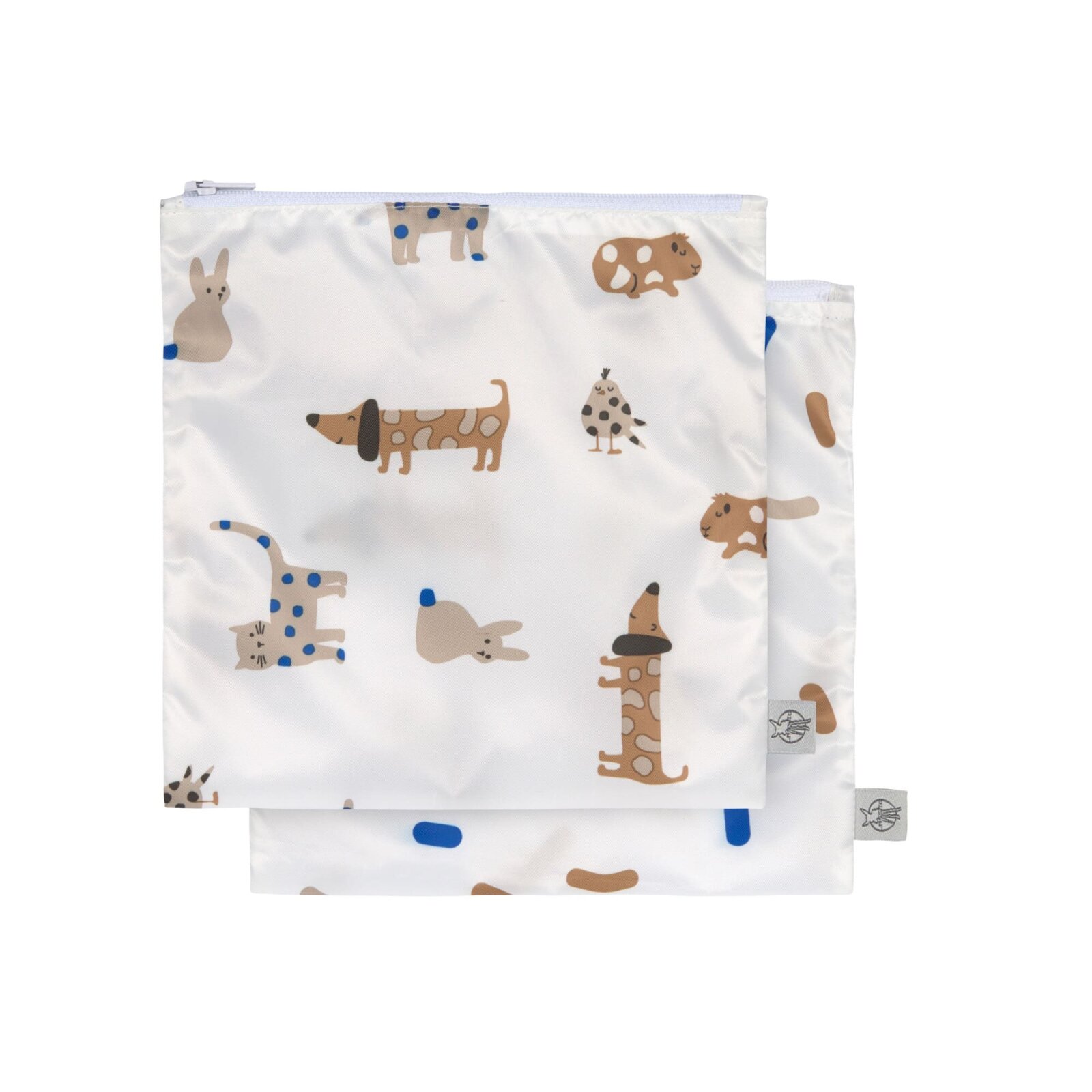 Lässig - Frühstücksbeutel (2 Stk) - Snack Bag, Little Mateys Royal Blau (A)