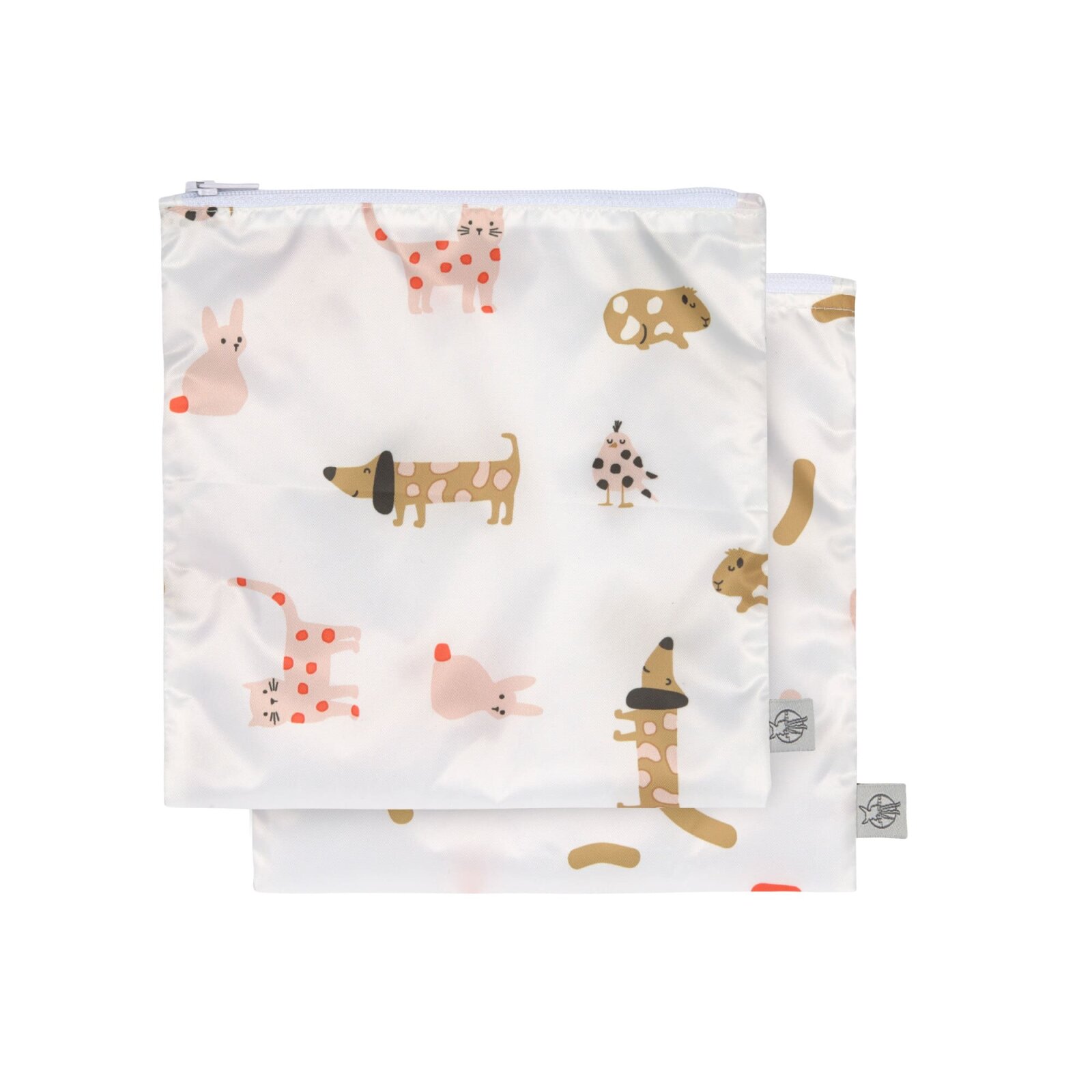 Lässig - Frühstücksbeutel (2 Stk) - Snack Bag, Little Mateys Spicy Orange (A)