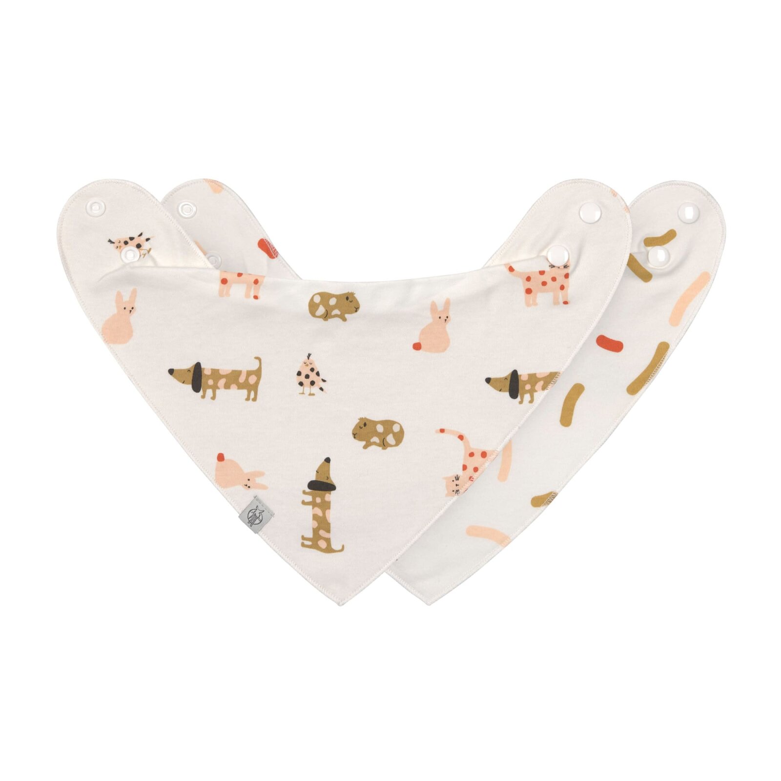 Lässig - Dreieckstuch Baby (2 Stk) - Bandana, Little Mateys Spicy Orange (A)