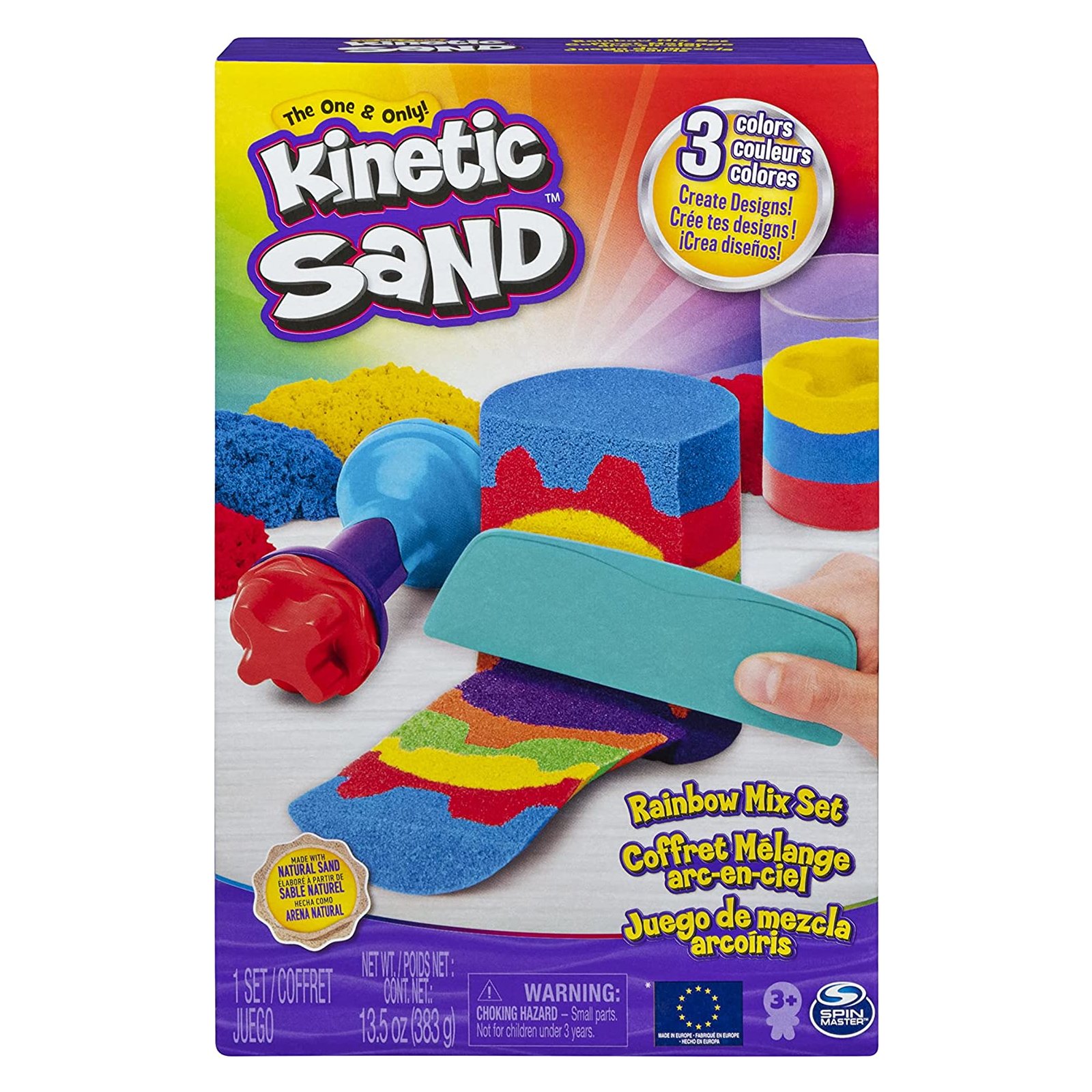 Spin Master - Kinetic Sand - Rainbow Mix Set, 383 g