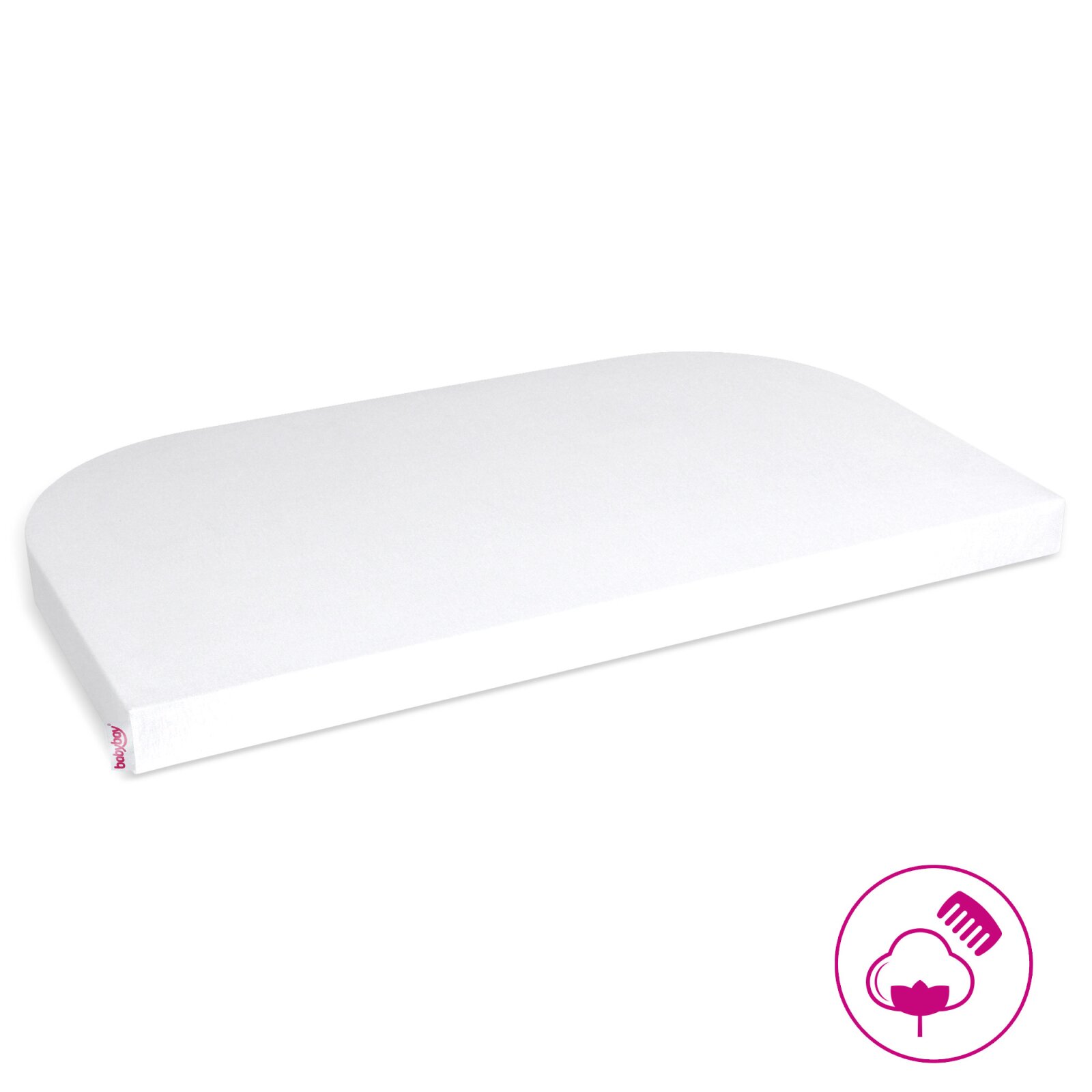 babybay - Jersey Spannbetttuch Deluxe passend für Modell Boxspring XXL, weiß