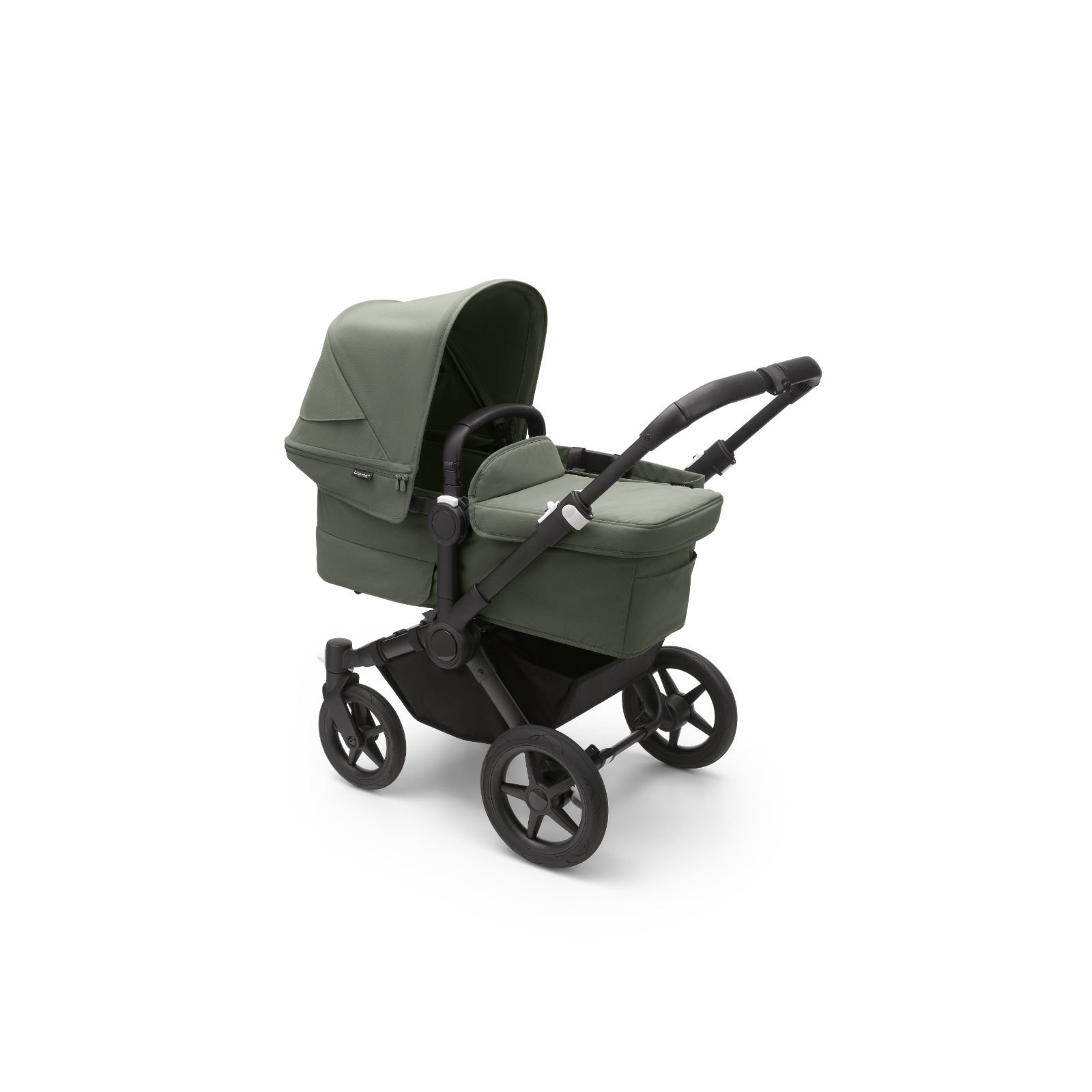 BUGABOO - Donkey 5 Mono Kinderwagen mit Liegewanne und Sitz CORE (SCHWARZ / WALDGRÜN)