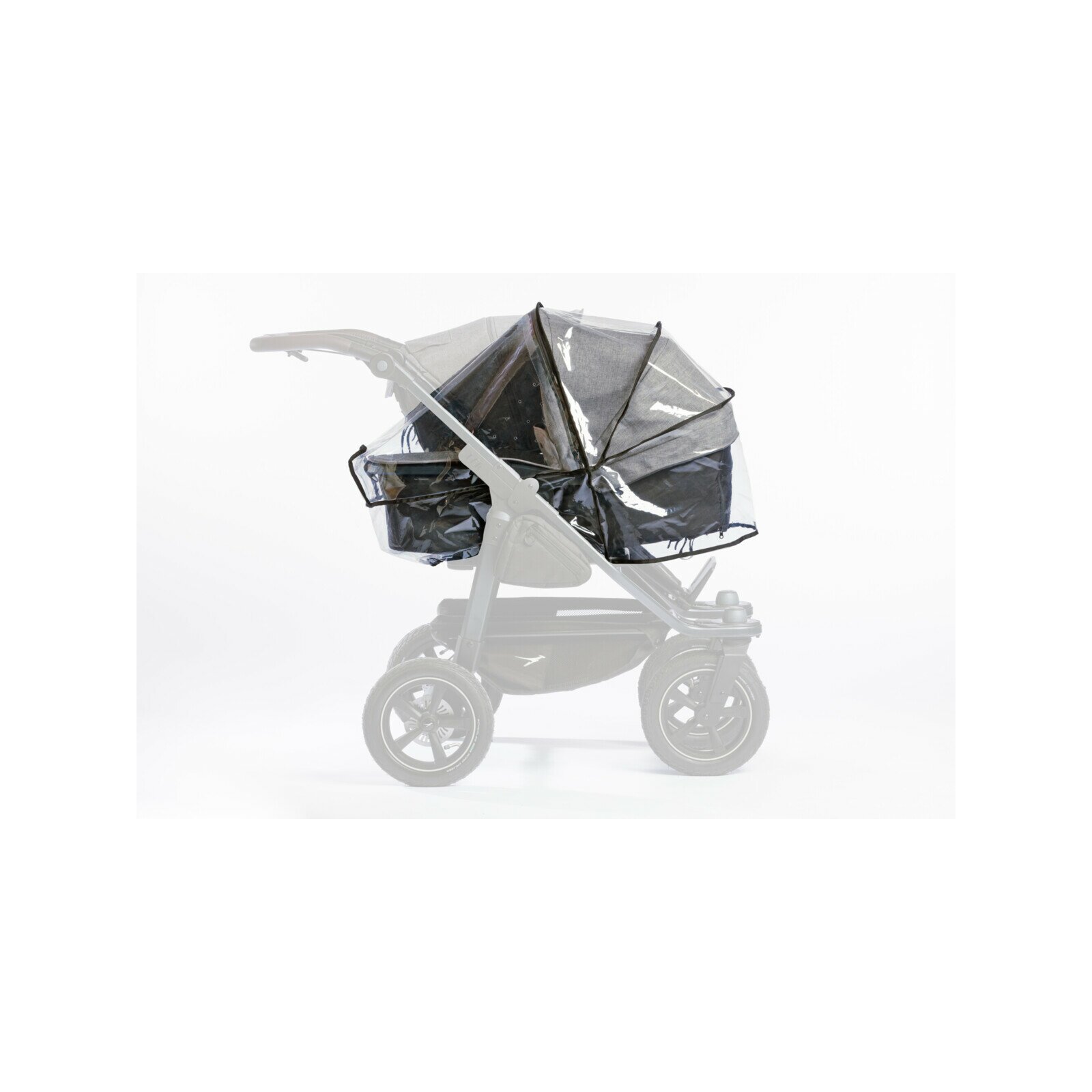 TFK - Regenschutz duo 2 Kombi-Kinderwagen (für 1 Wanne)