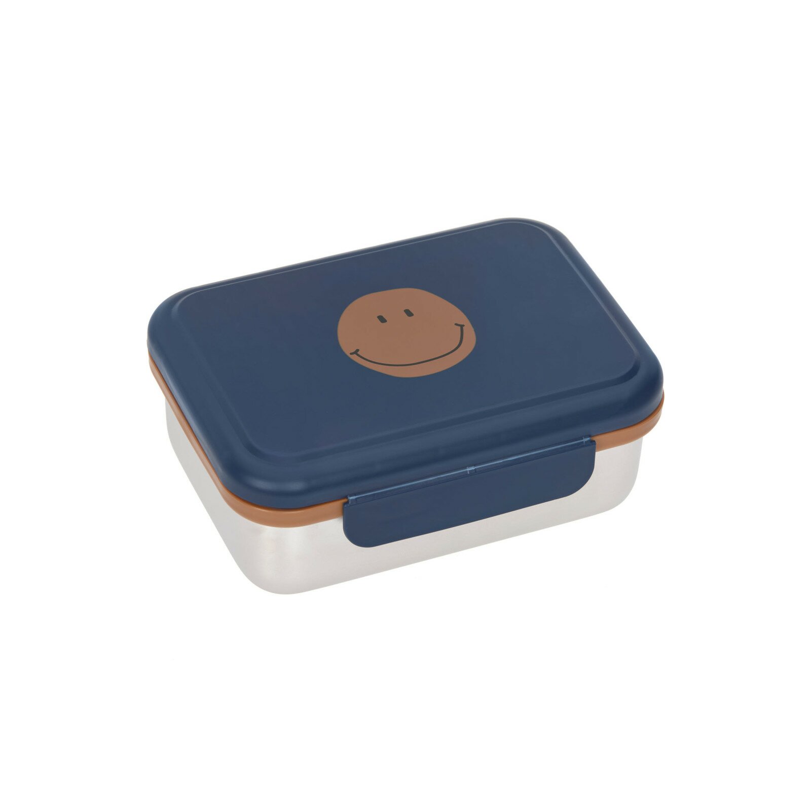 Lässig - Brotdose Kinder - Edelstahl Lunchbox, Little Gang Smile Blau (2)