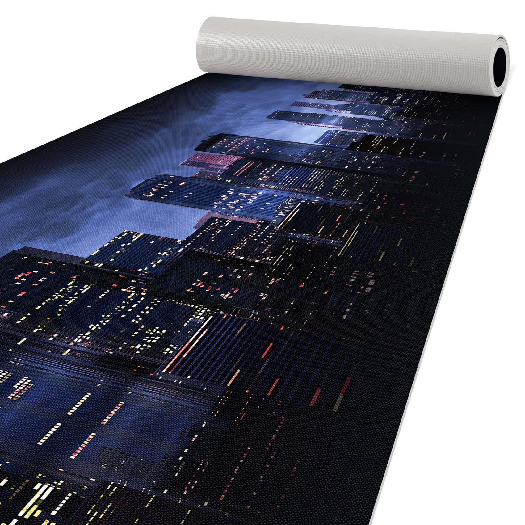 Küchenläufer Küchenteppich Läufer Flur Teppichläufer Skyline Blau 50cm Breit 100cm