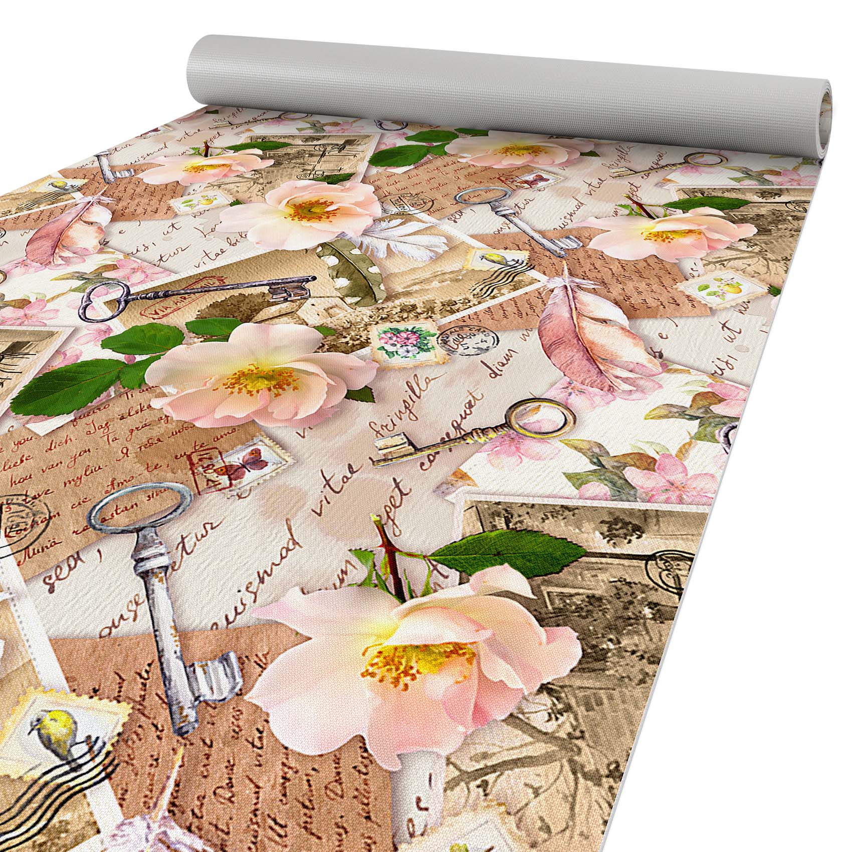 Küchenläufer Küchenteppich Läufer Flur Teppichläufer Vintage Beige 80cm Breit 220cm