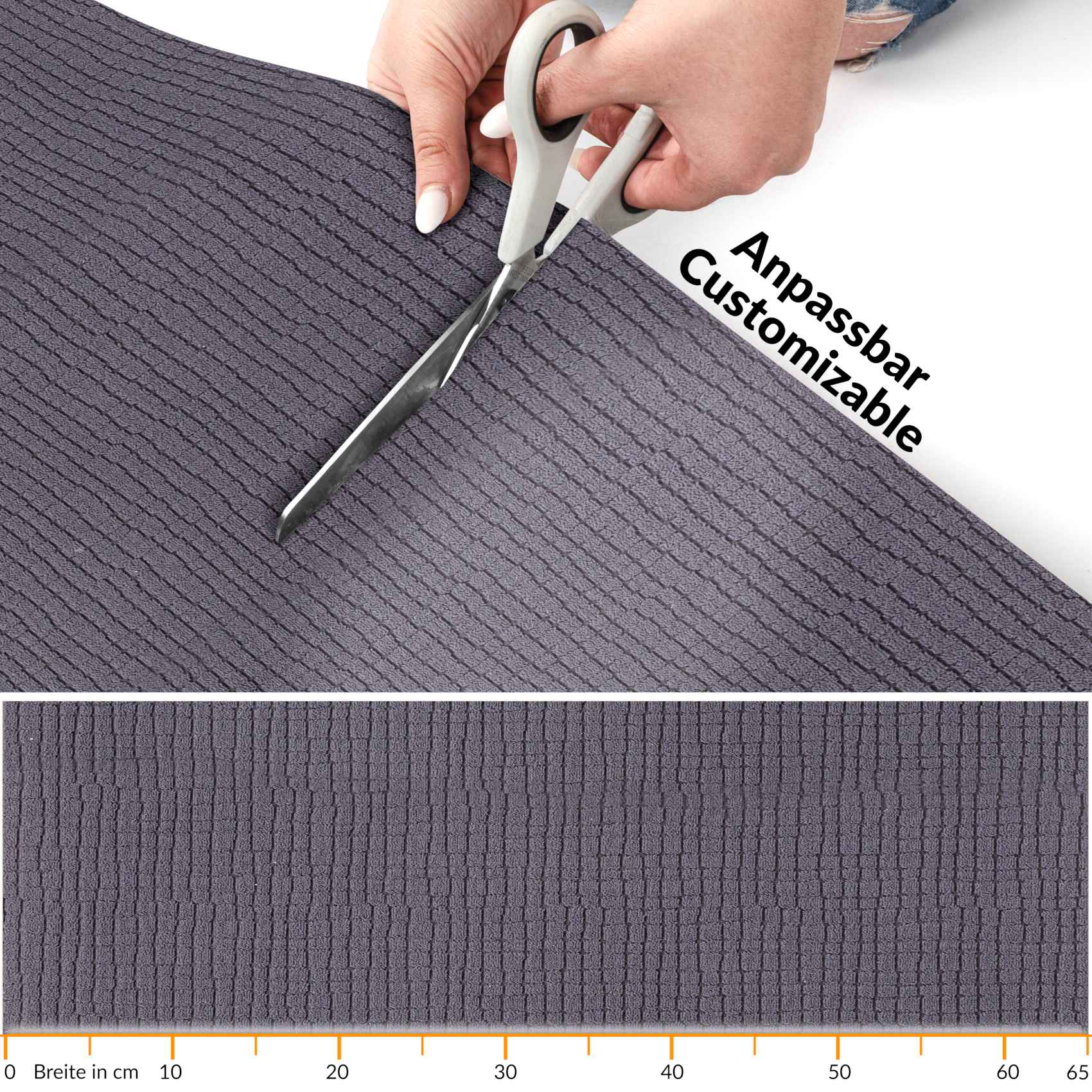 Teppichläufer Flurläufer Küchenläufer Velours Wilson Anthrazit 65cm Breit 100x67cm