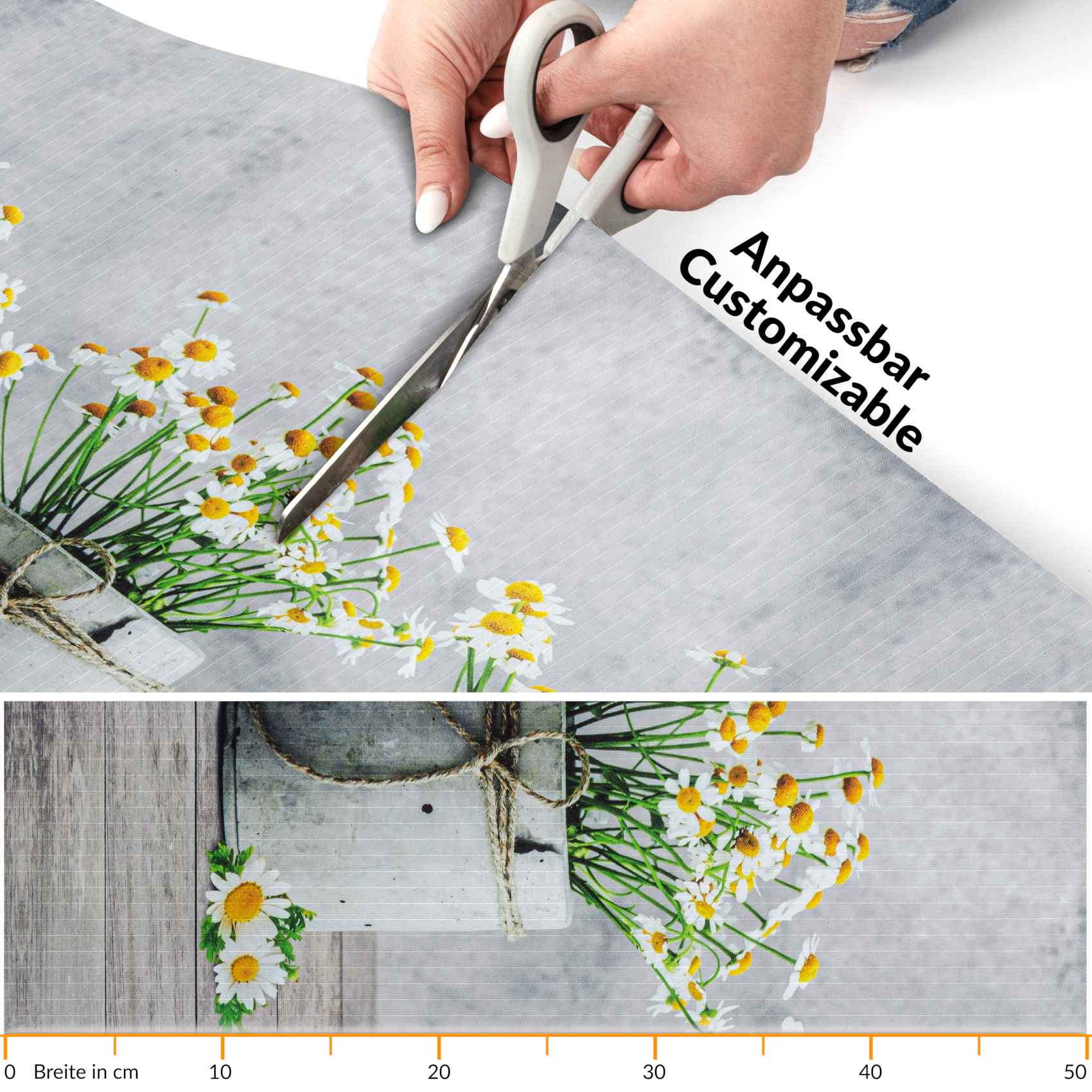 Küchenläufer Küchenteppich Läufer Flur Teppichläufer Sprinty Camomilla Grau 50cm Breit 100x52cm