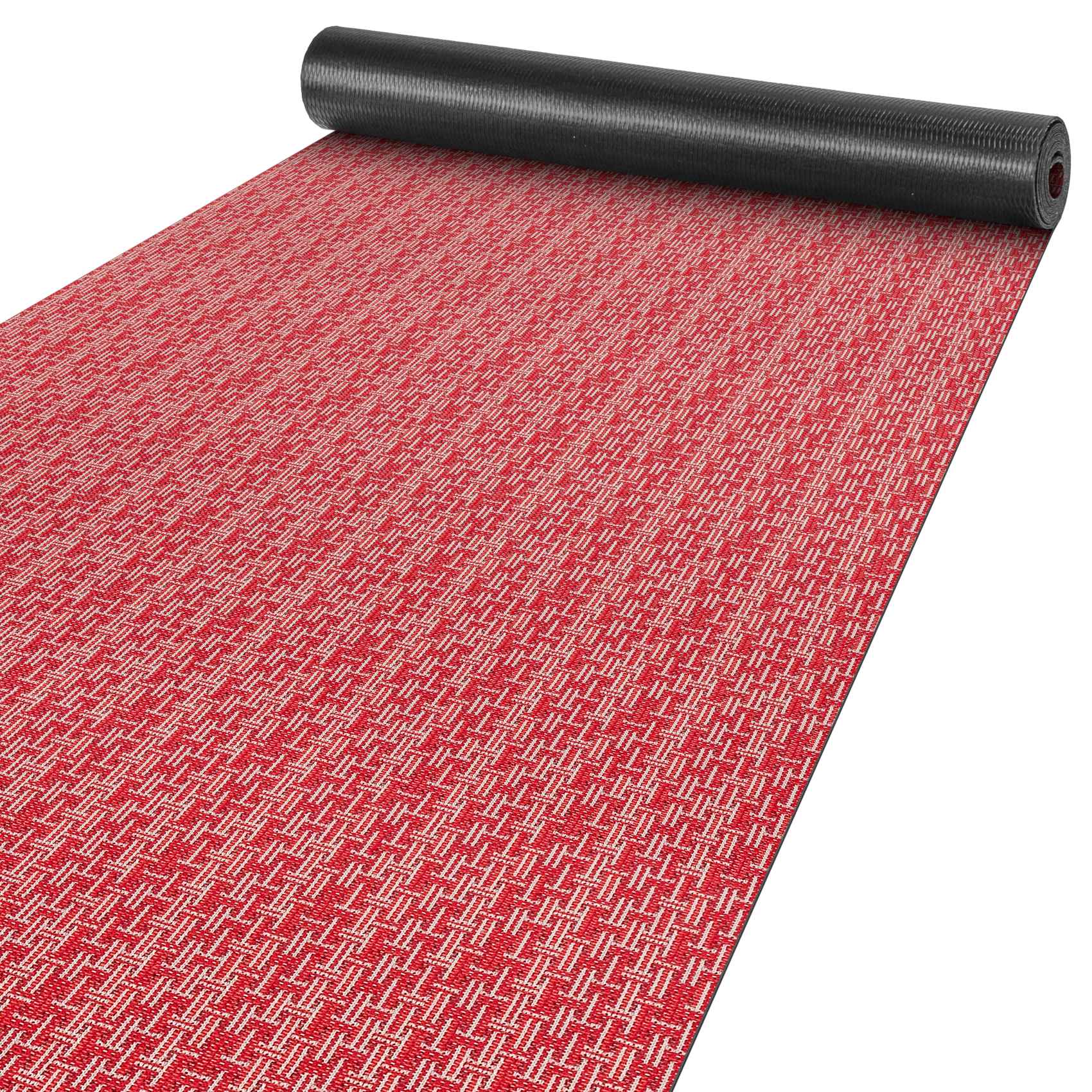 Teppichläufer Läufer Flur Küchenläuferwaschabr Textil Itaca Breite 50cm Rot 100x50cm
