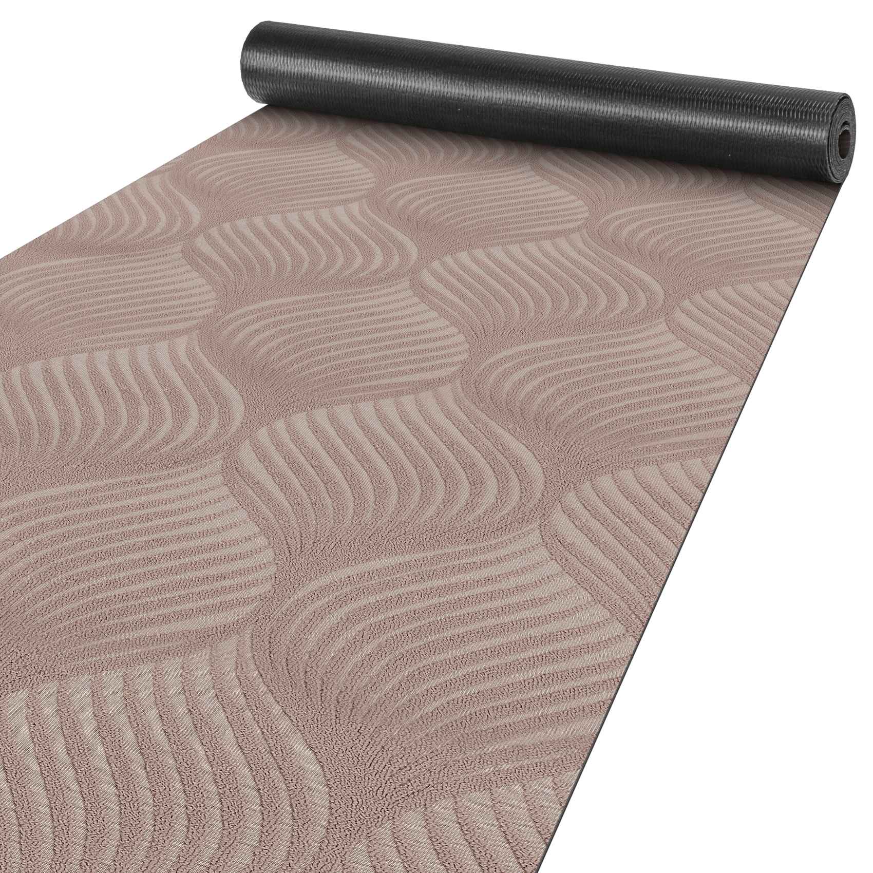 Läufer Flur Teppichläufer Küchenläufer abwaschbar Textil Baker Breite 50cm Braun 100x50cm