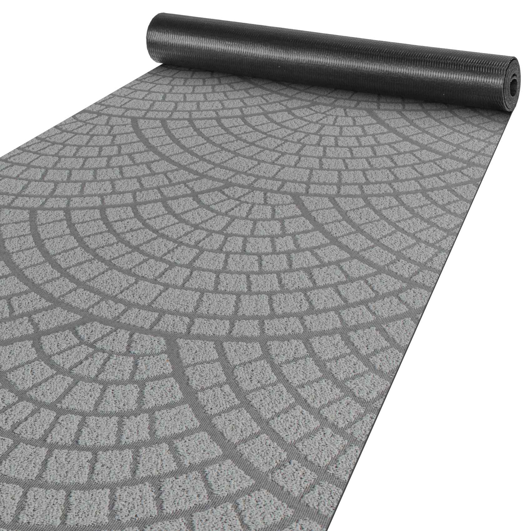 Läufer Flur Teppichläufer Küchenläufer Premium Läufer waschbar Davis Breite 50cm Grau 100x50cm