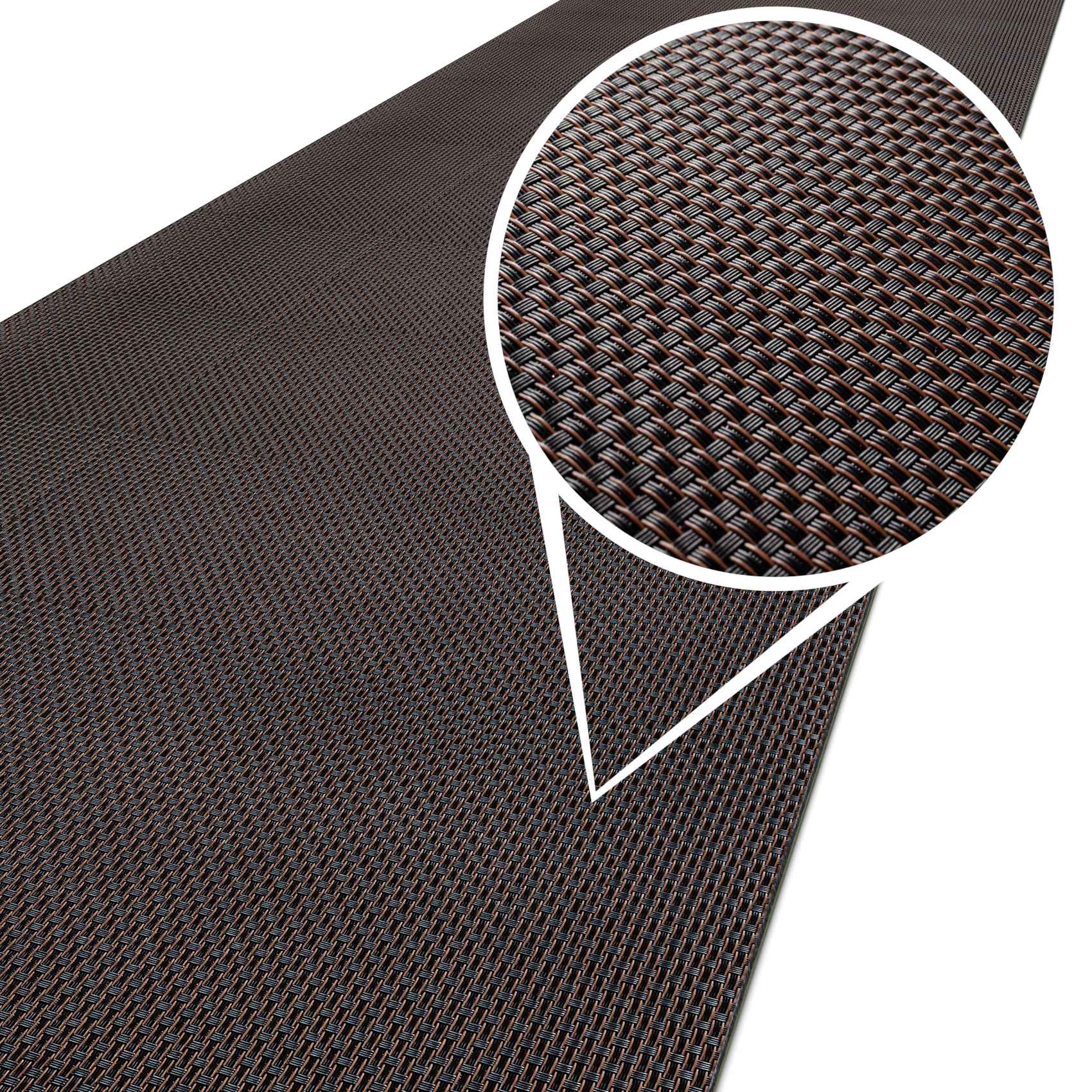 Outdoorteppich Teppichläufer Küchenläufer Rattan Tatami | 50/ 67/ 100 cm Breit Dunkelbraun 50cm 100cm