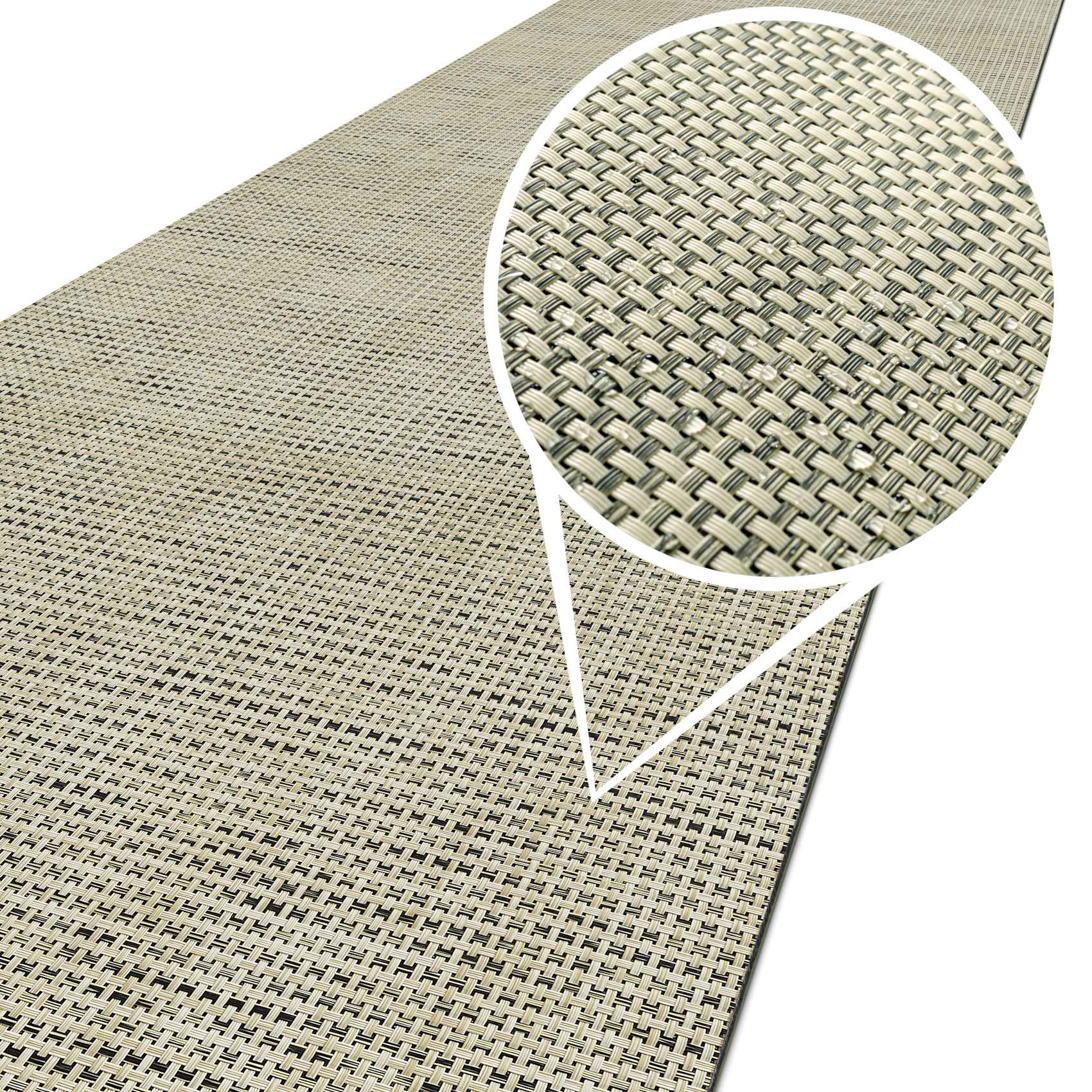 Outdoorteppich Teppichläufer Küchenläufer Rattan Tatami | 50/ 67/ 100 cm Breit Desert 50cm 100cm
