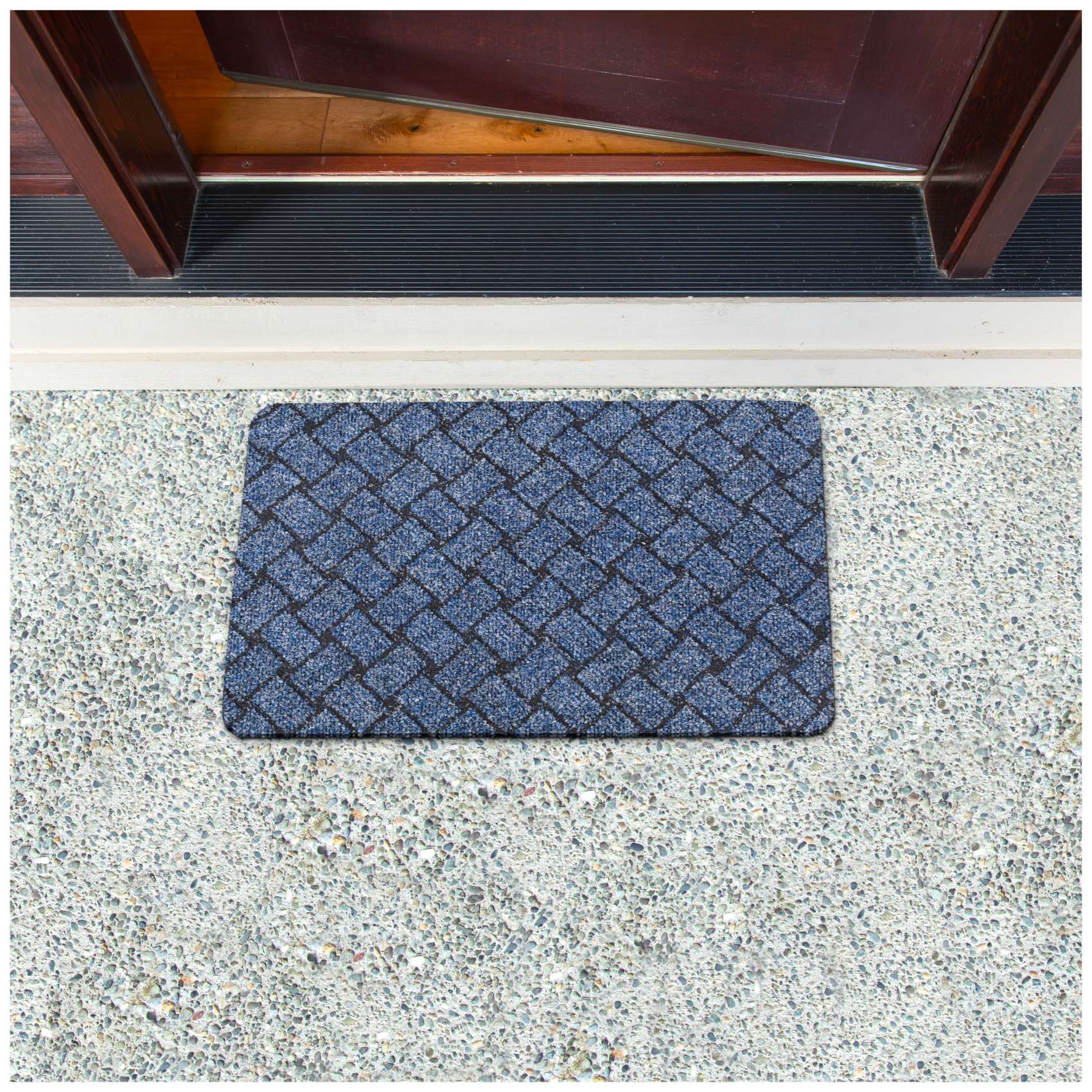 Teppichläufer Sauberlaufmatte Schmutzfangmatte Flur Läufer MELBOURNE Breite 100cm Blau 40x60cm