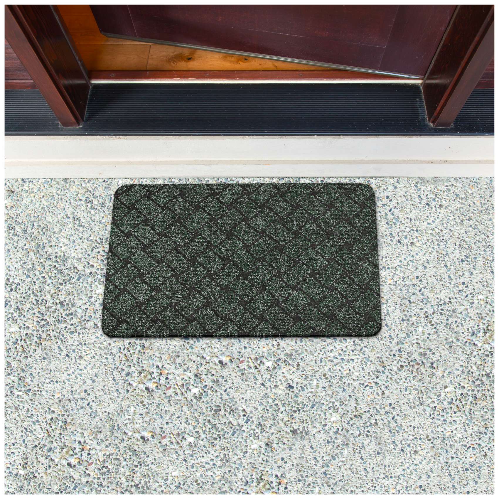 Teppichläufer Sauberlaufmatte Schmutzfangmatte Flur Läufer MELBOURNE Breite 100cm Grün 40x60cm