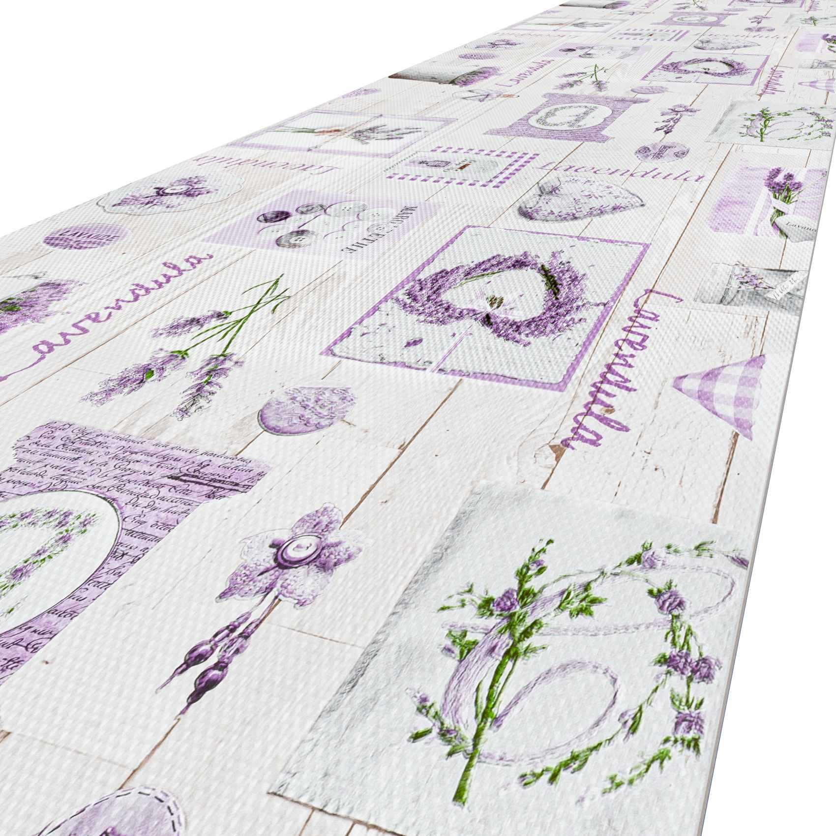Küchenläufer Lavendula Teppichläufer pflegeleicht rutschfest abwaschbar Küchenteppich 100x48cm