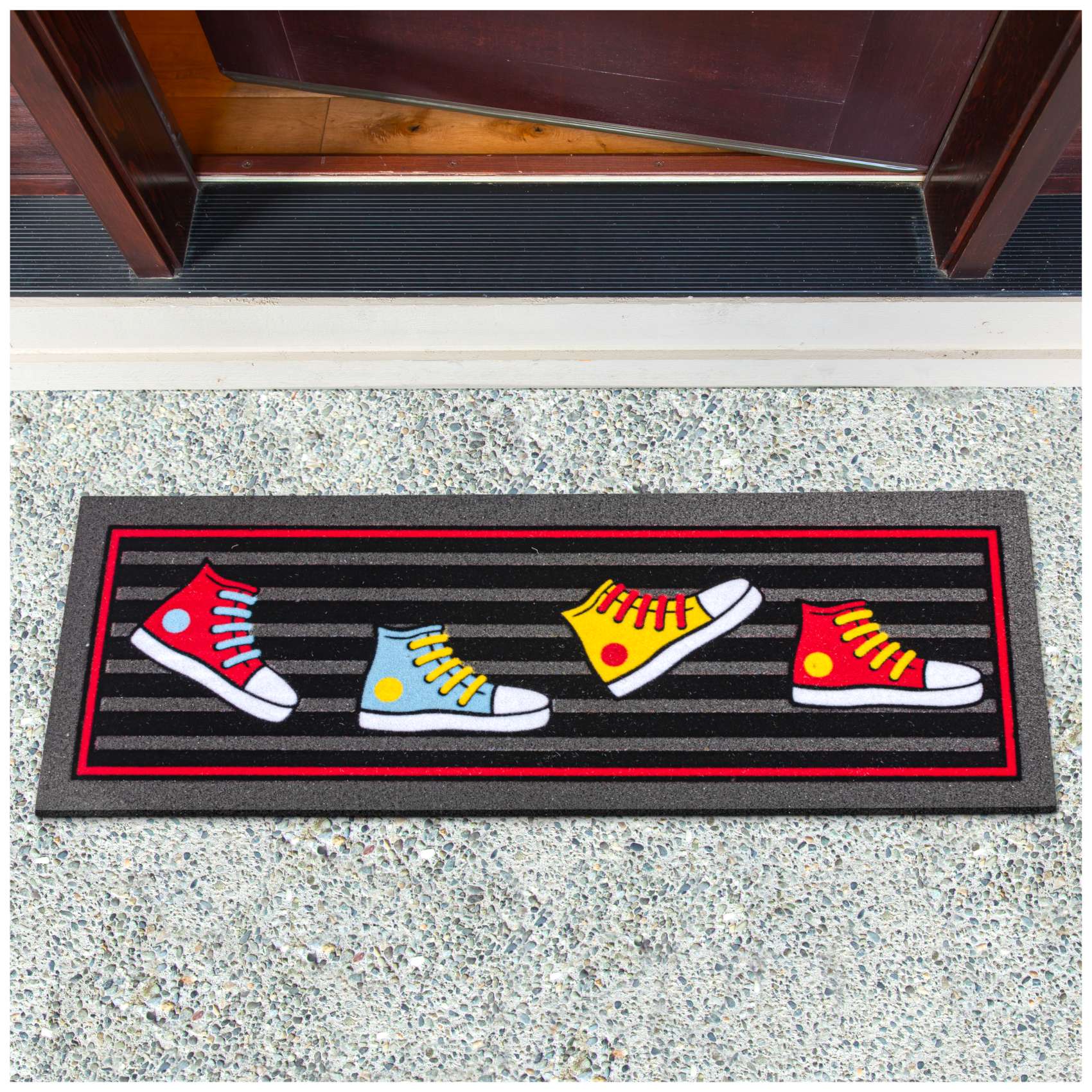 Fußmatte Schmutzfangmatte Fußabtreter Sauberlaufmatte 25x68cm, 40x68cm Sneaker 25x68cm