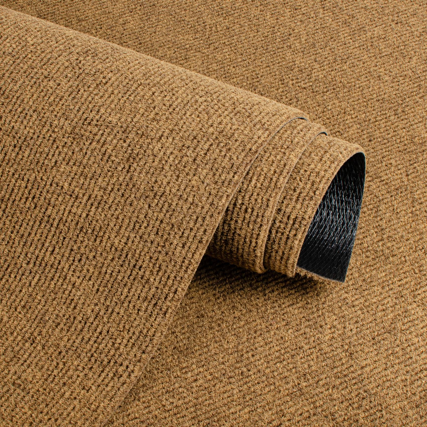 Sauberlaufmatte Schmutzfangmatte Teppichläufer Läufer Flur JUMBO Breite 100cm Meterware Kokosfarbe 100x100cm