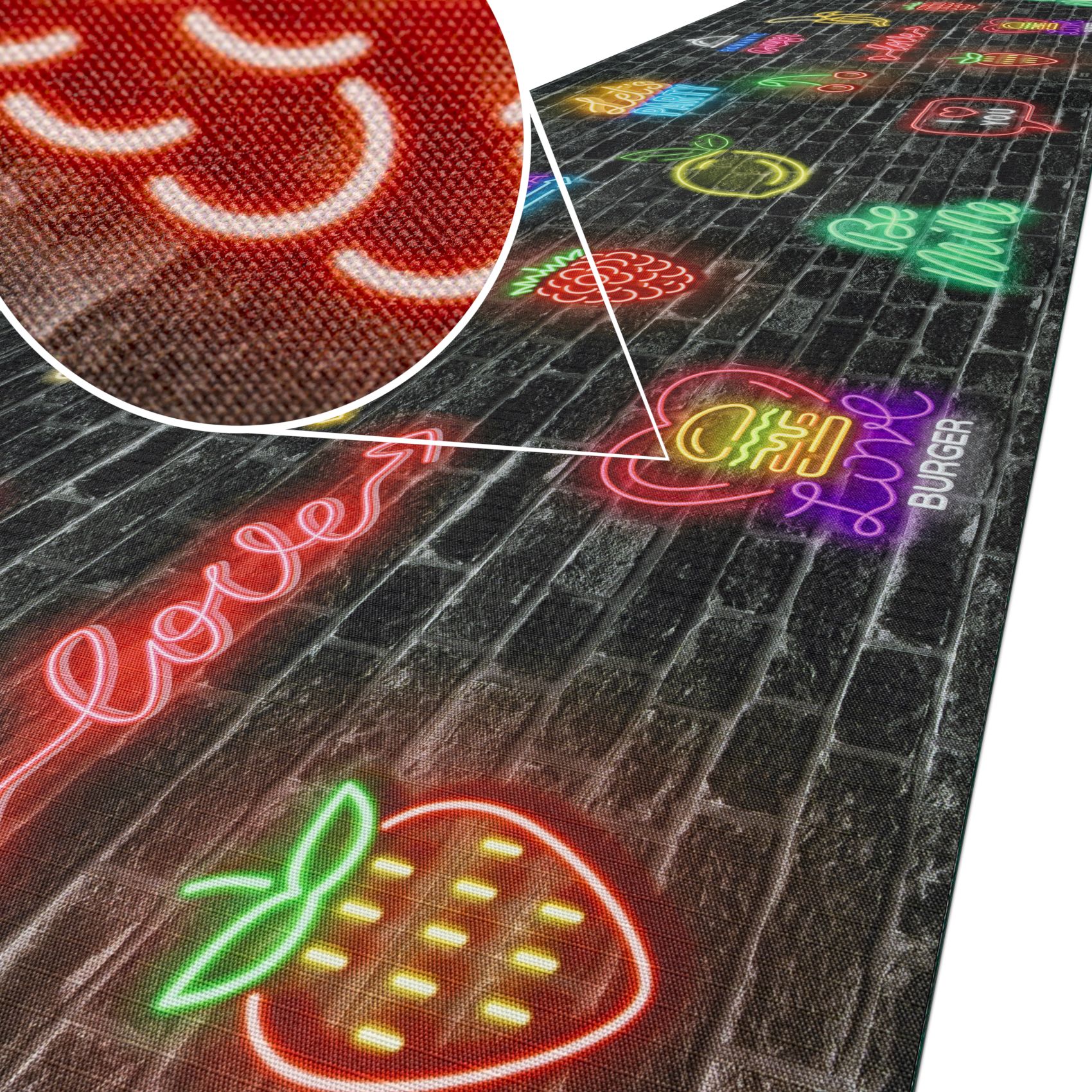 Küchenläufer Küchenteppich Läufer Flur Teppichläufer Sprinty Party Mehrfarbig 50cm Breit 100x52cm