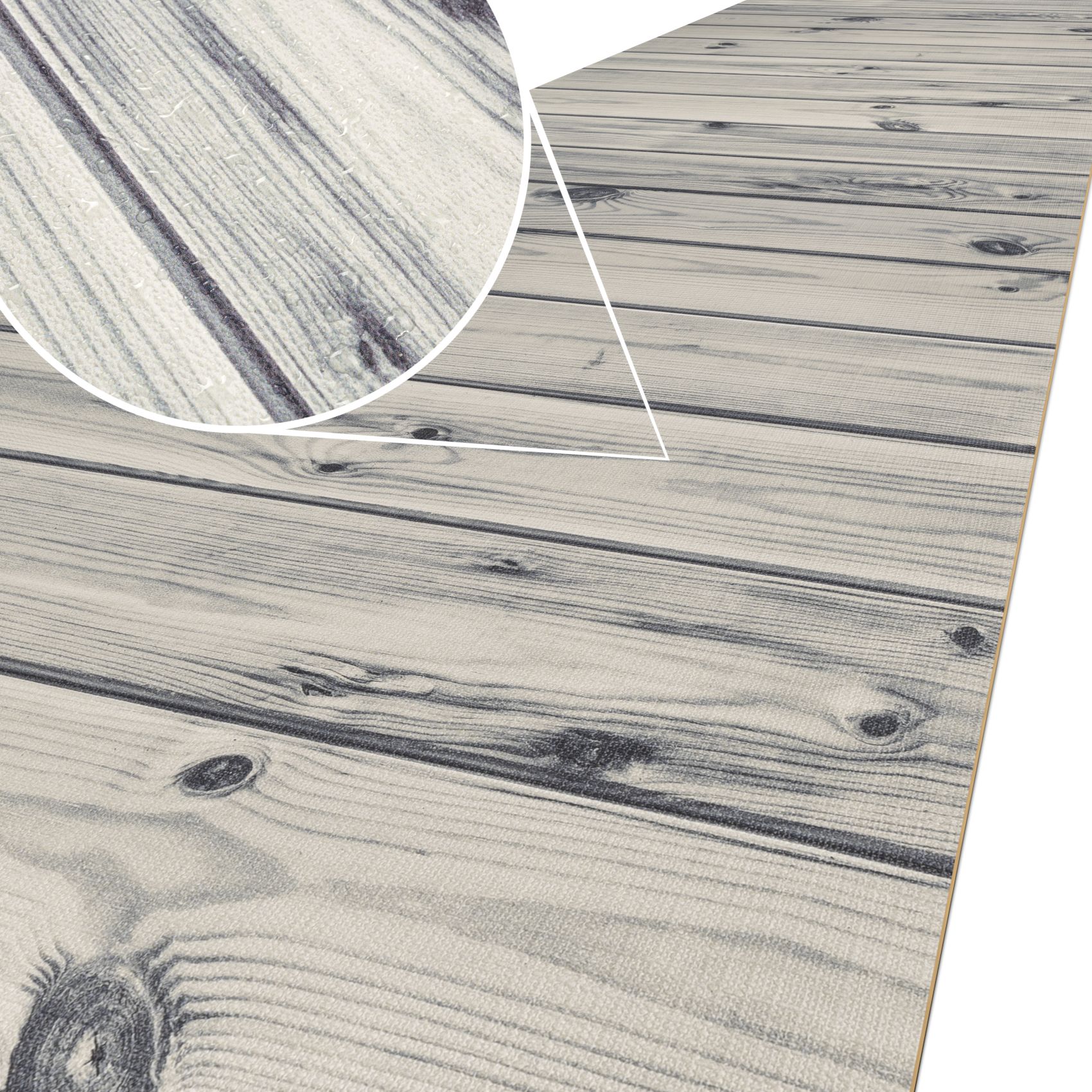 Küchenläufer Küchenteppich Läufer Flur Teppichläufer rutschfest Holz Grau 100x52cm