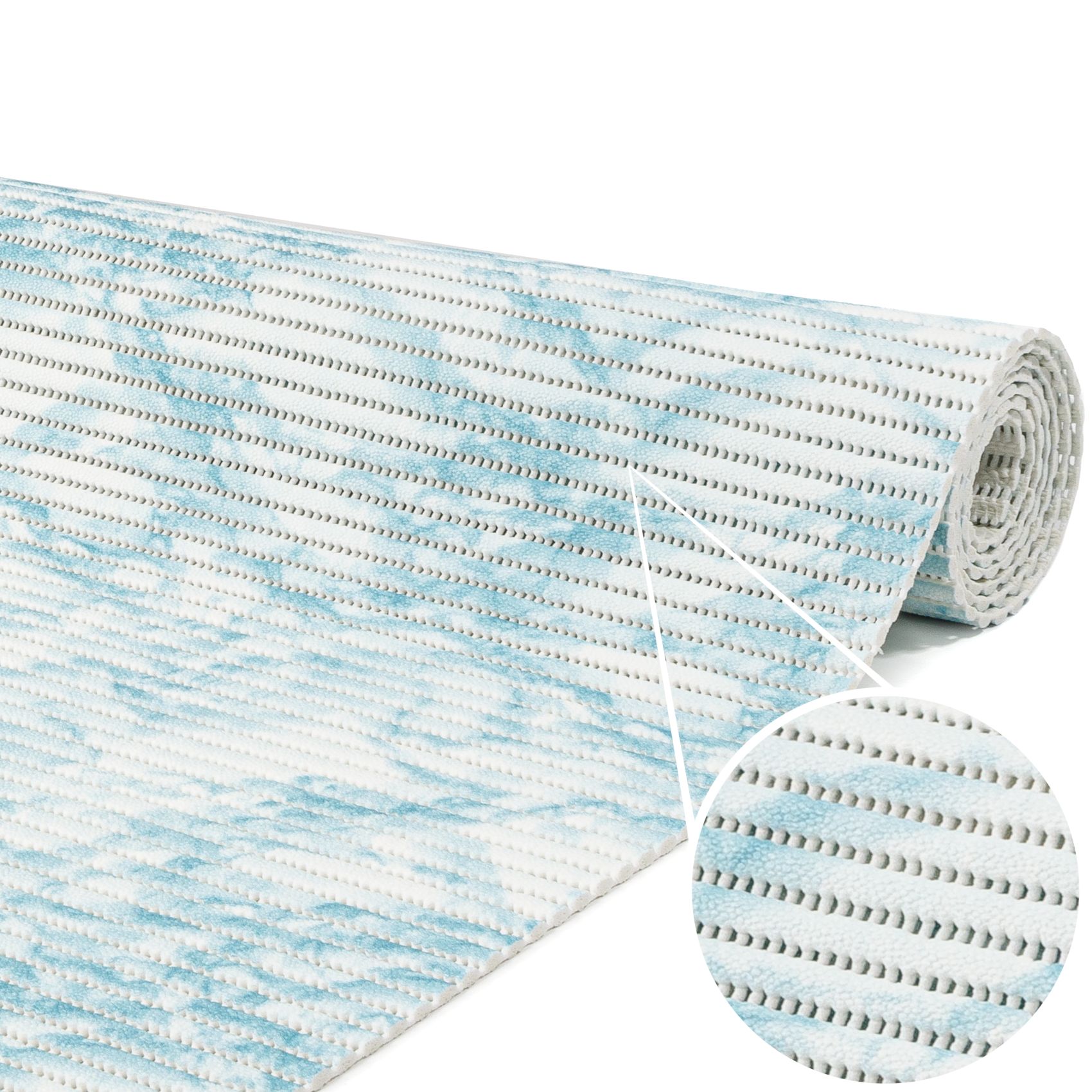 Weichschaummatte Bad Weichschaum Badematte Marmor 4 Farben Blau Beige Braun Grau 65cm Breite Marmor Blau 100x65cm