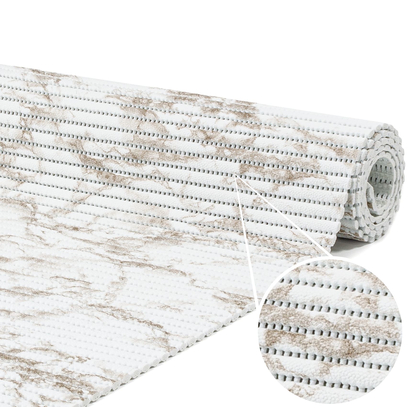 Weichschaummatte Bad Weichschaum Badematte Marmor 4 Farben Blau Beige Braun Grau 65cm Breite Marmor Braun 100x65cm