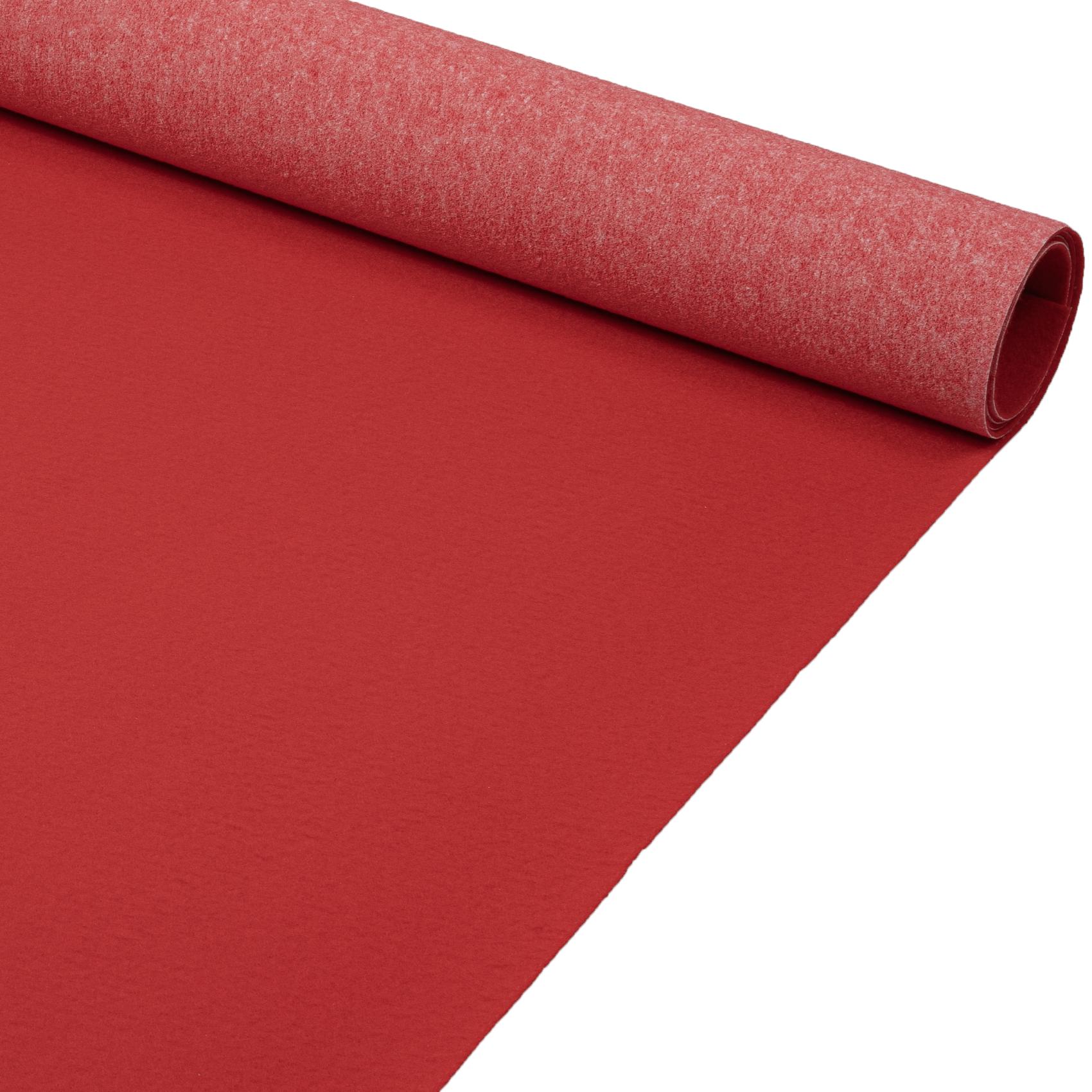 Messeteppich Meterware Eventteppich Läufer Teppich für Messe Events Büro BFL-S1 Ziegelrot 60 cm 100 cm
