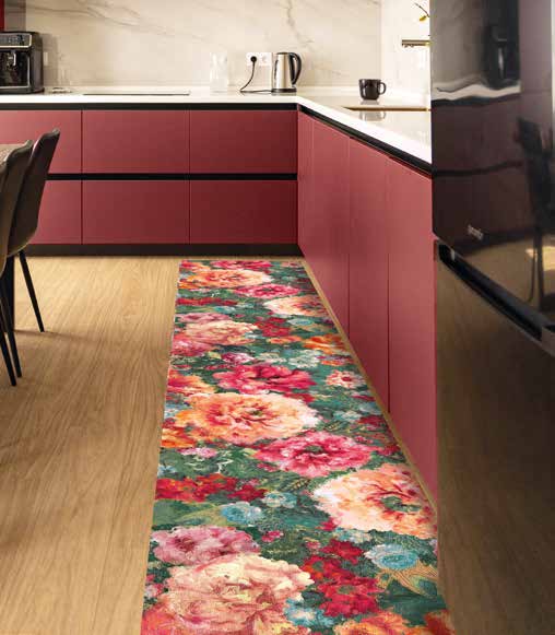 Küchenläufer Teppichläufer Läufer Flur Küchenteppich rutschfest pflegeleicht Ardina Breite 52cm 100 x 52 cm