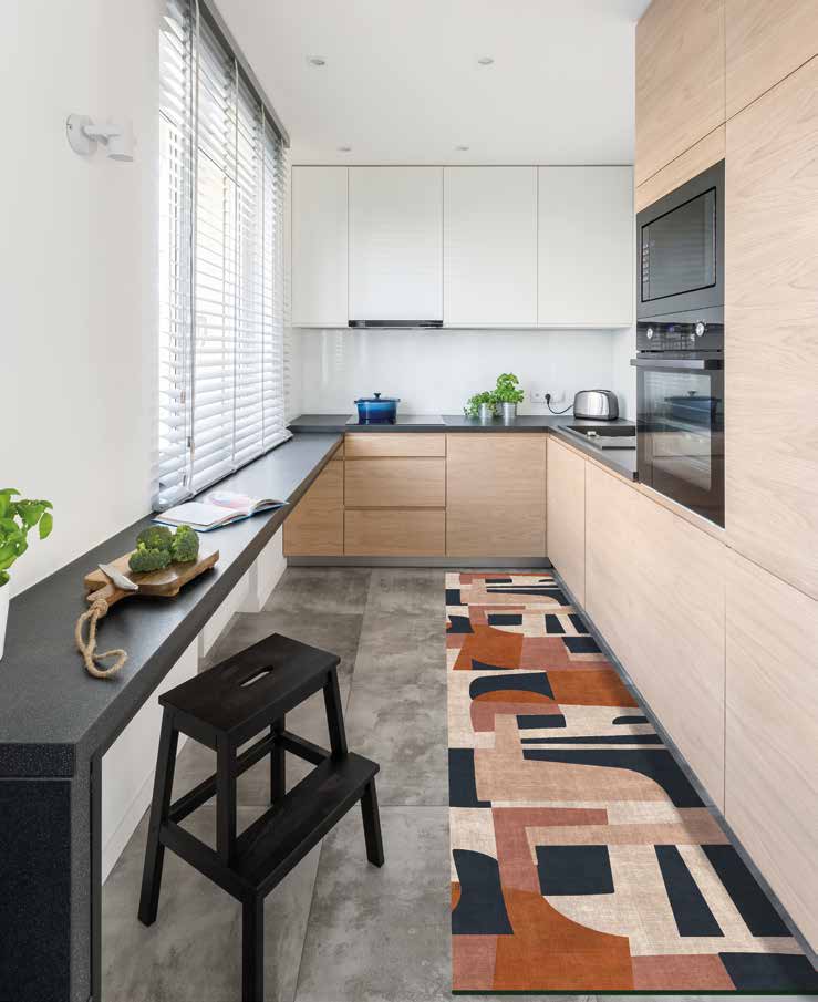 Küchenläufer Teppichläufer Läufer Flur Küchenteppich rutschfest pflegeleicht Melora Breite 52cm 100 x 52 cm