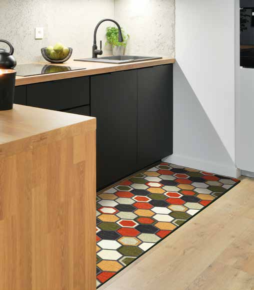 Küchenläufer Teppichläufer Läufer Flur Küchenteppich rutschfest pflegeleicht Elandra Breite 52cm 100 x 52 cm