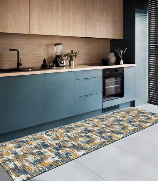 Küchenläufer Teppichläufer Läufer Flur Küchenteppich rutschfest pflegeleicht Ruvina Breite 52cm 100 x 52 cm