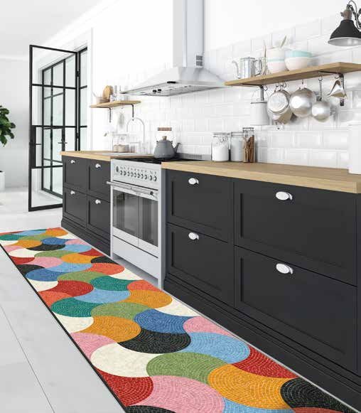 Küchenläufer Teppichläufer Läufer Flur Küchenteppich rutschfest pflegeleicht Marelo Breite 52cm 100 x 52 cm