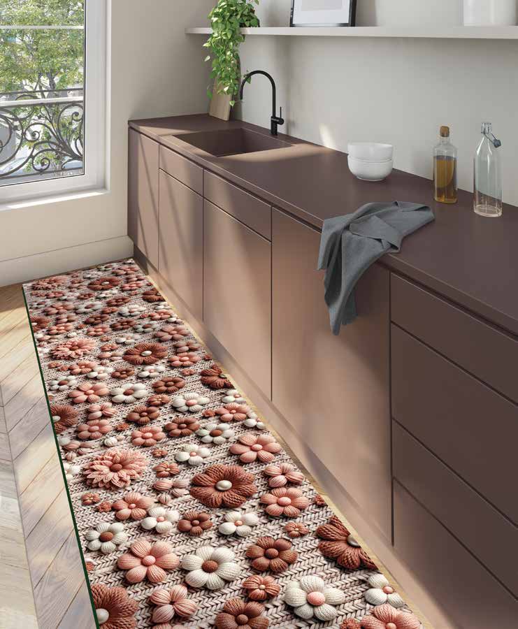 Küchenläufer Teppichläufer Läufer Flur Küchenteppich rutschfest pflegeleicht Novara Breite 52cm 100 x 52 cm